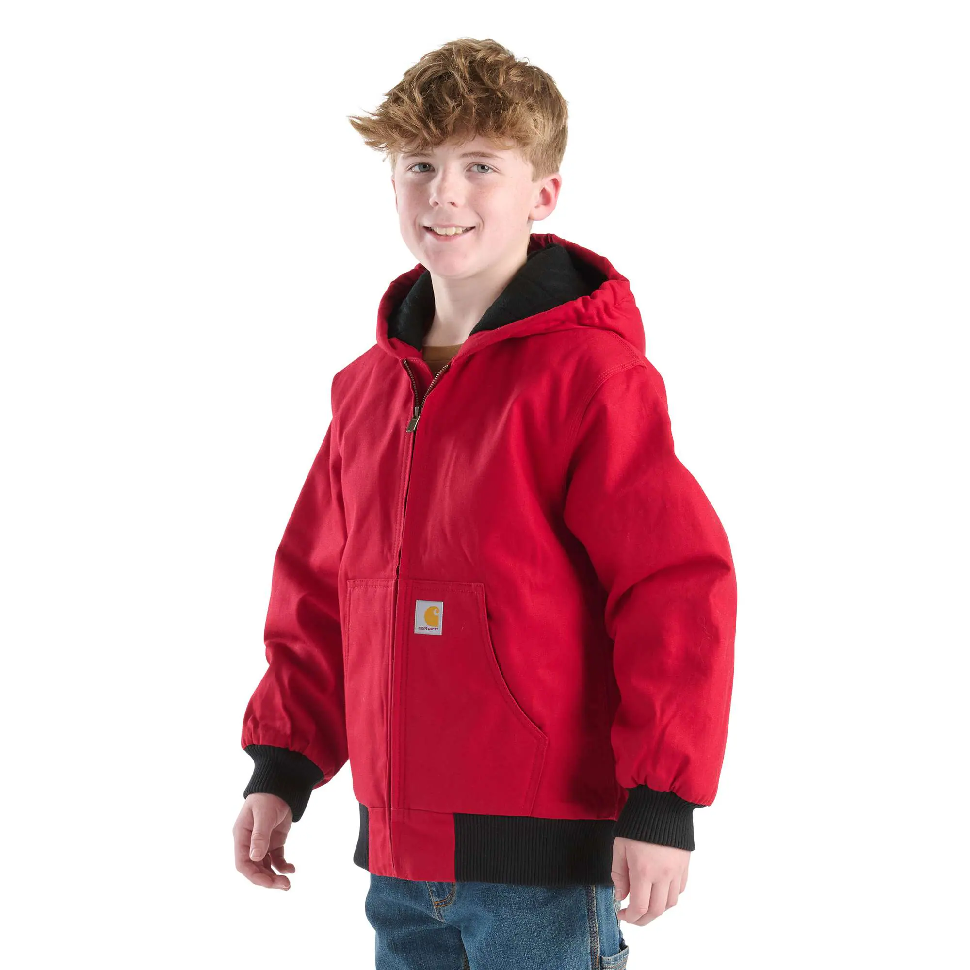 Boys' Long Sleeve Canvas Insulated Hooded Active Jac (Child/Youth)