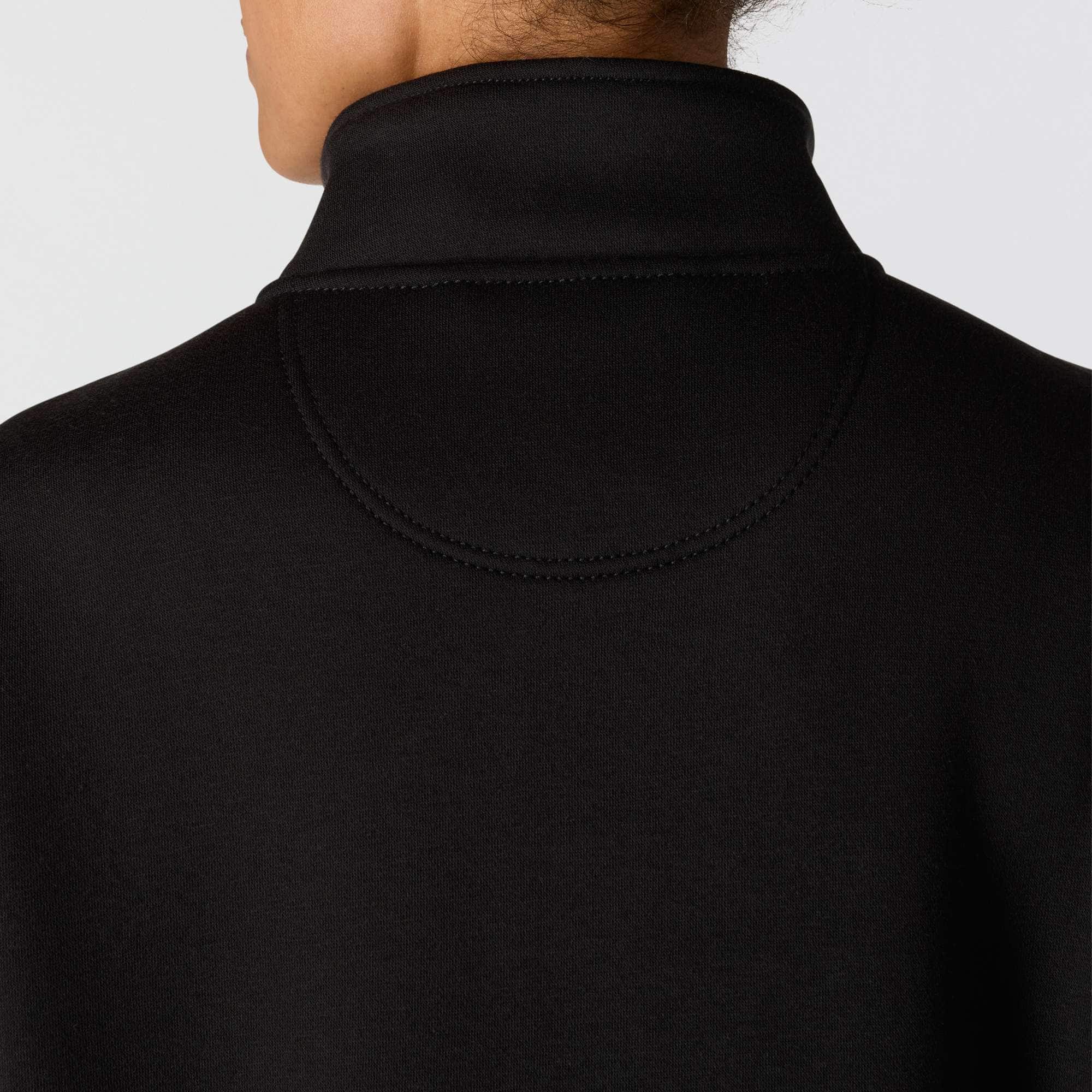 Women's Relaxed Fit Midweight Quarter-Zip Mock-Neck Sweatshirt