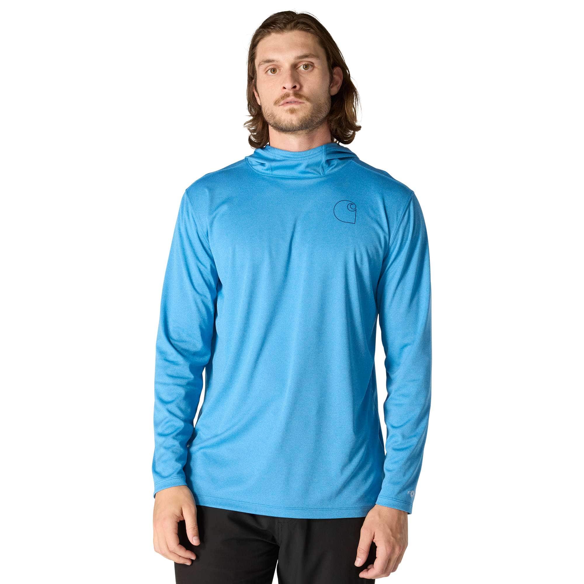 Force Sun Defender™ Lightweight Long-Sleeve Hooded Logo Graphic T-Shirt