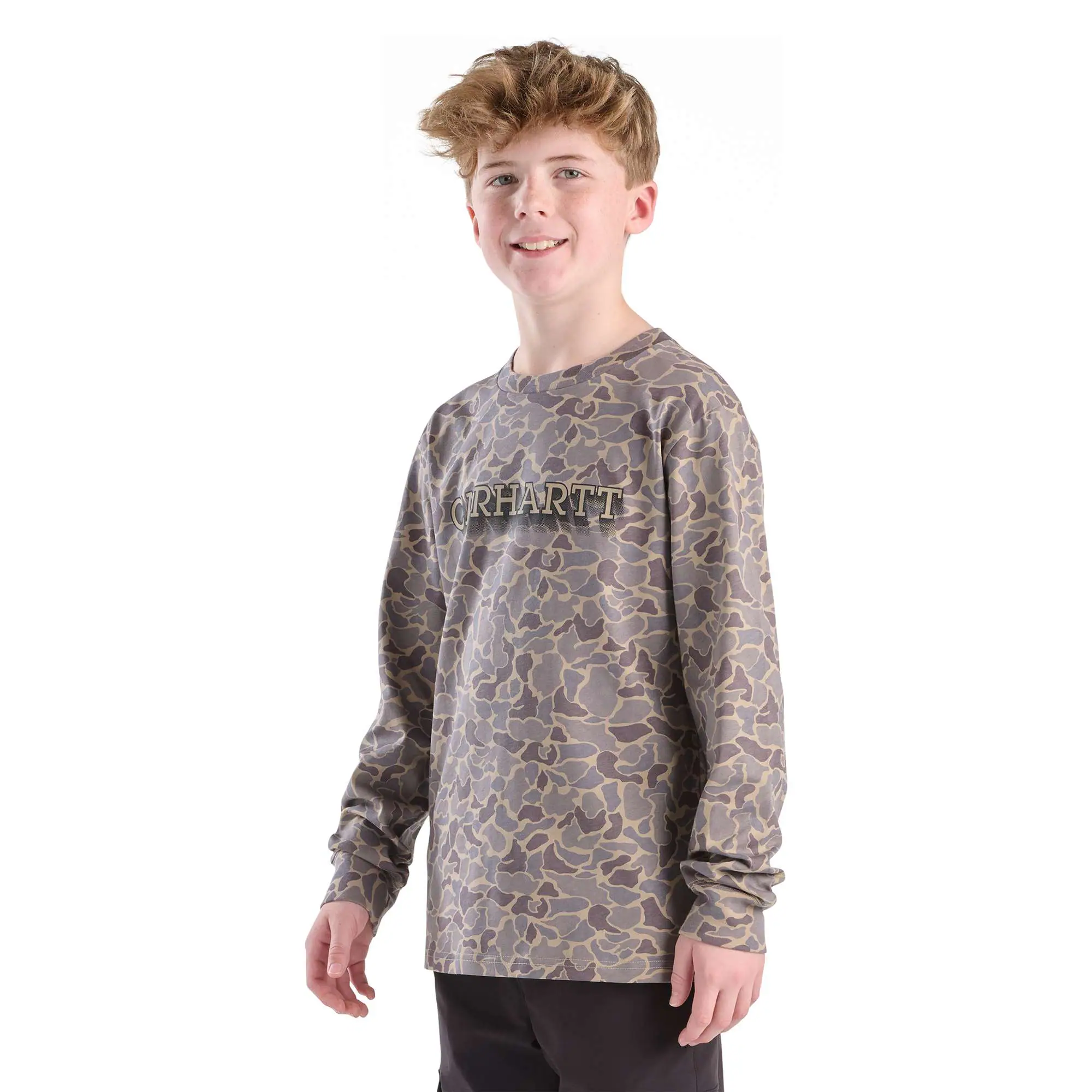 Boys' Long Sleeve Printed Camo T-Shirt (Child/Youth)