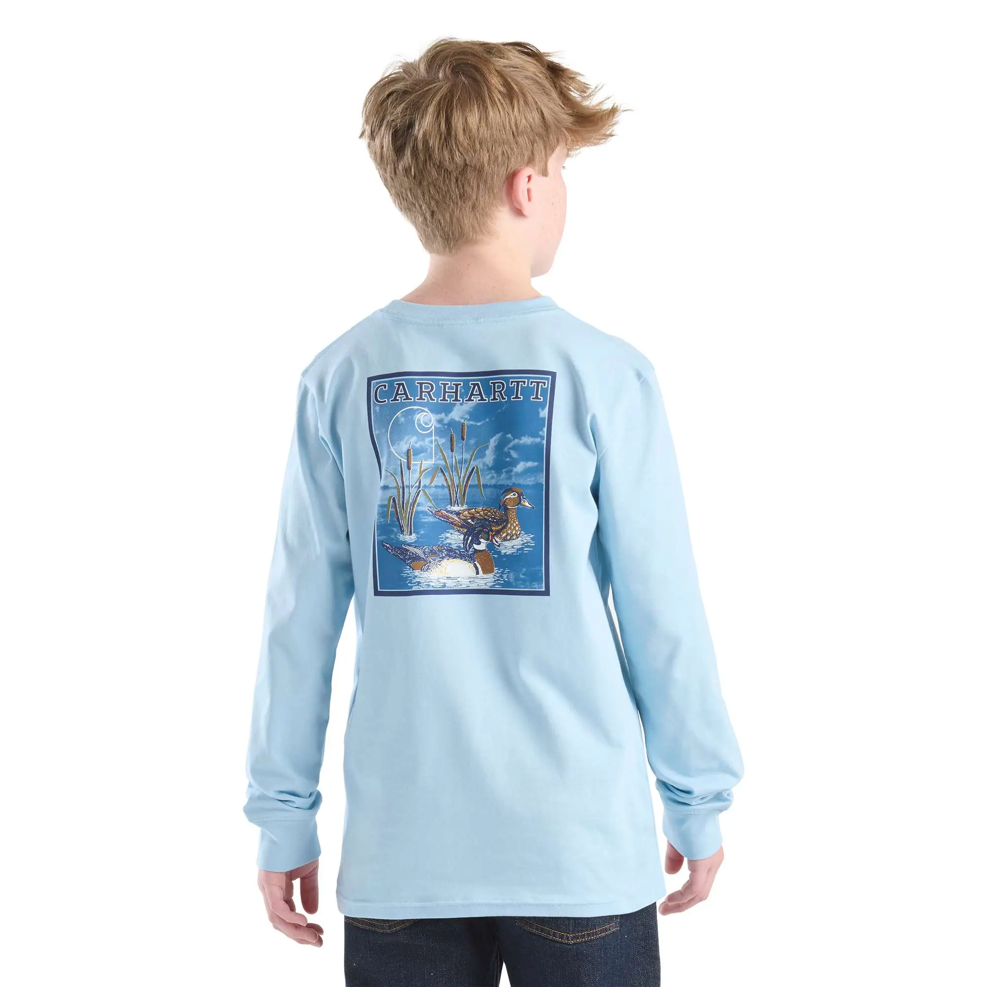 Boys' Long Sleeve Duck Pocket T-Shirt (Child/Youth)