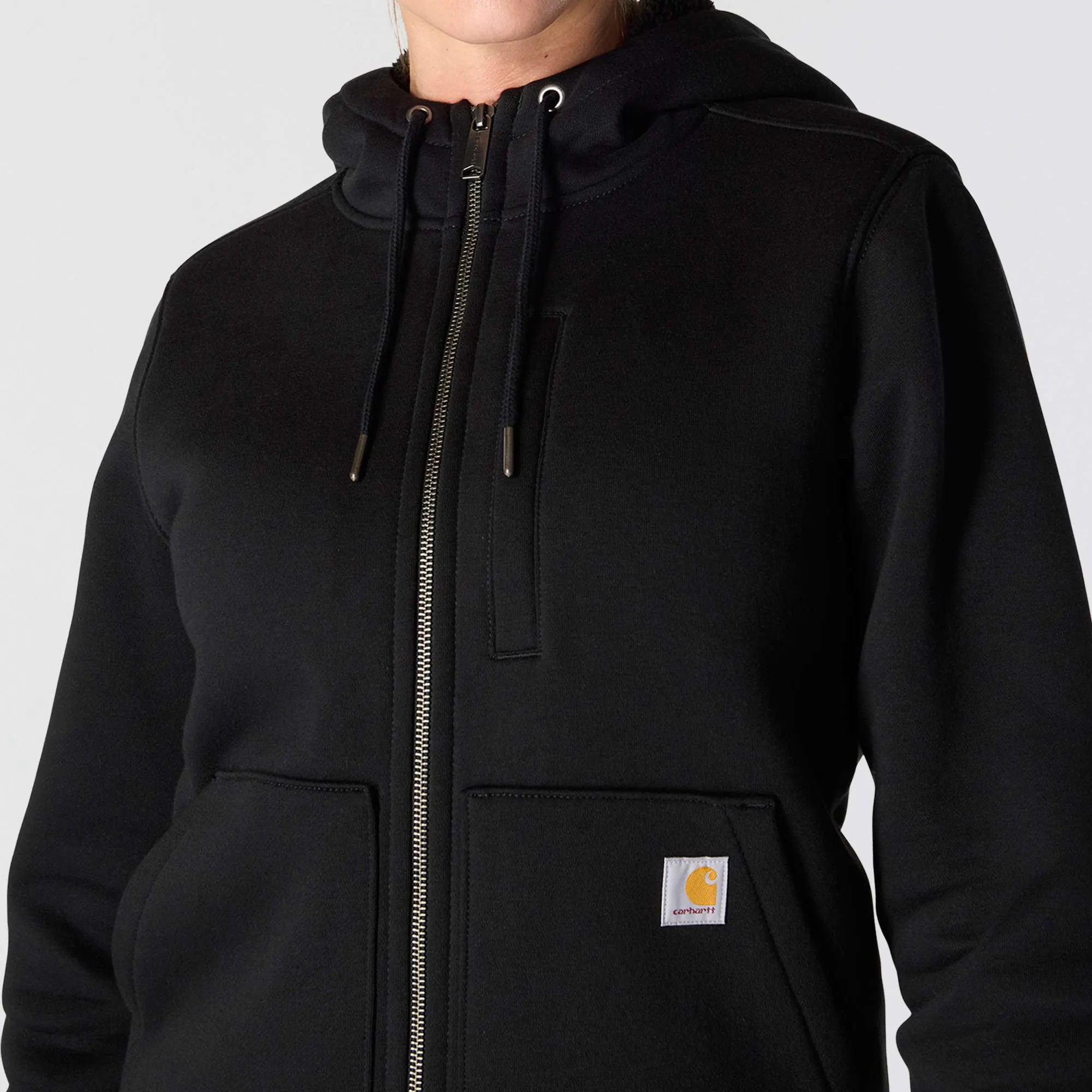 Women's Relaxed Fit Midweight Sherpa-Lined Full-Zip Sweatshirt