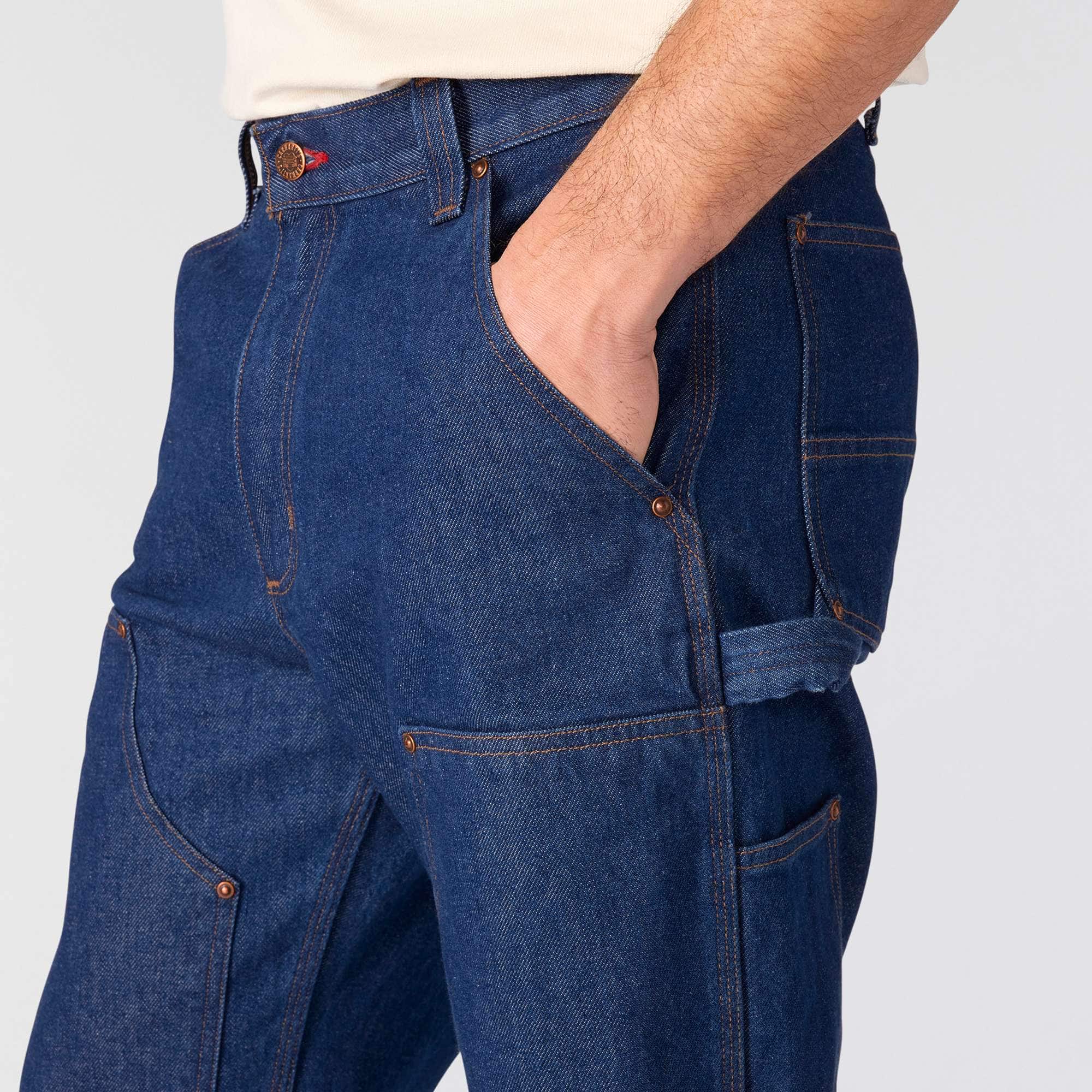 Crafted Series Loose Straight Double-Front Denim Dungaree