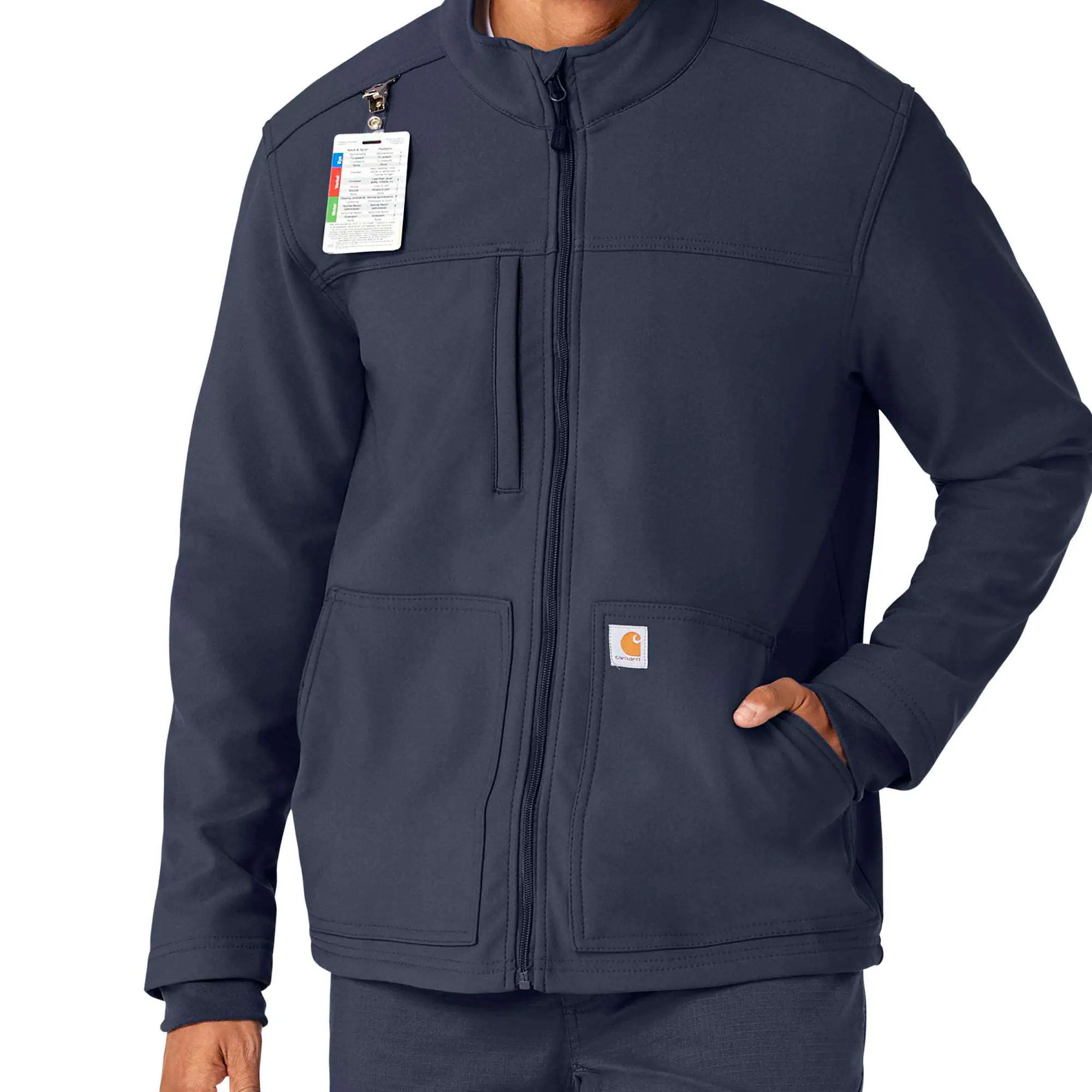 Rugged Flex® Peak Bonded Fleece Scrub Jacket
