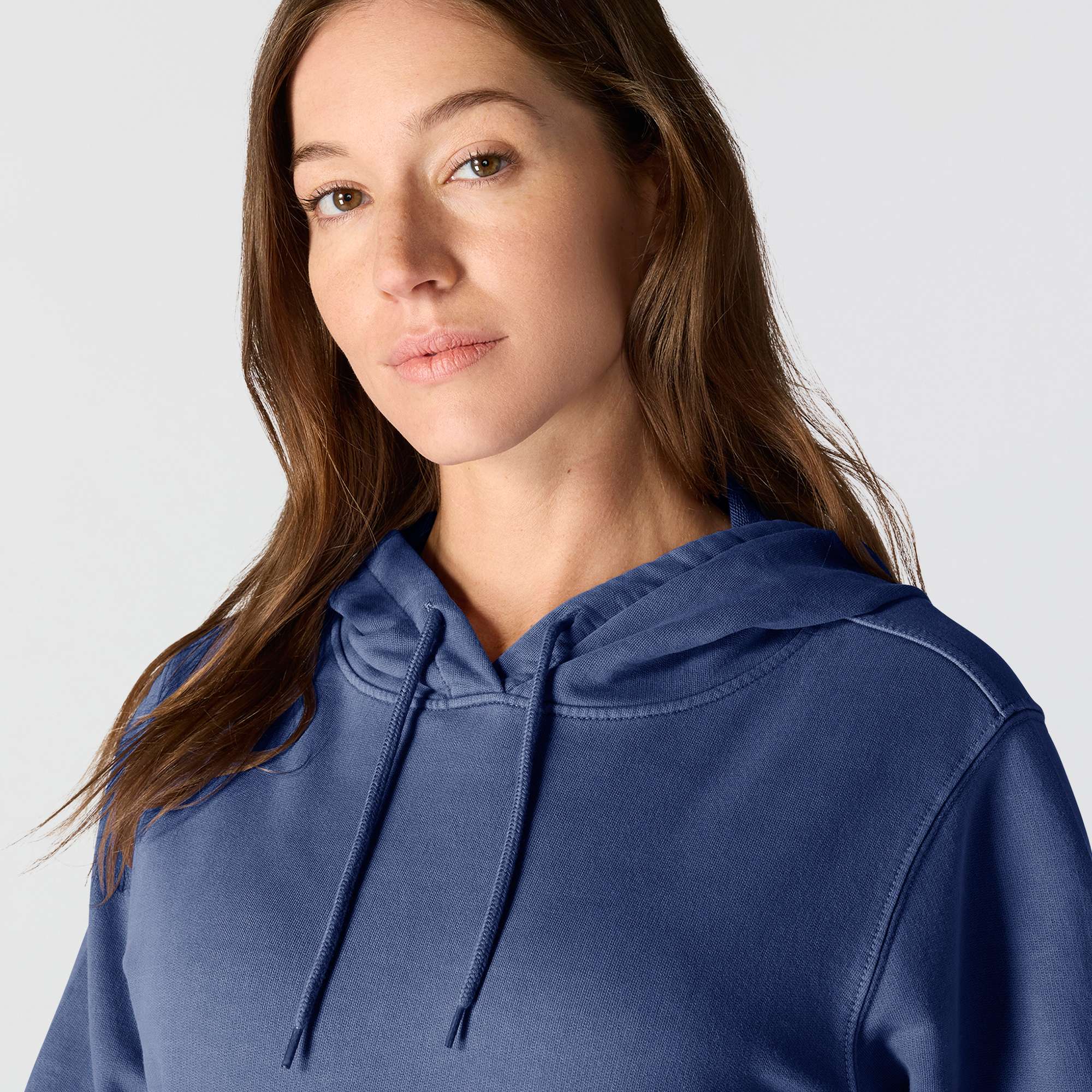 Women's Relaxed Fit Midweight Garment Dye French Terry Hooded Sweatshirt