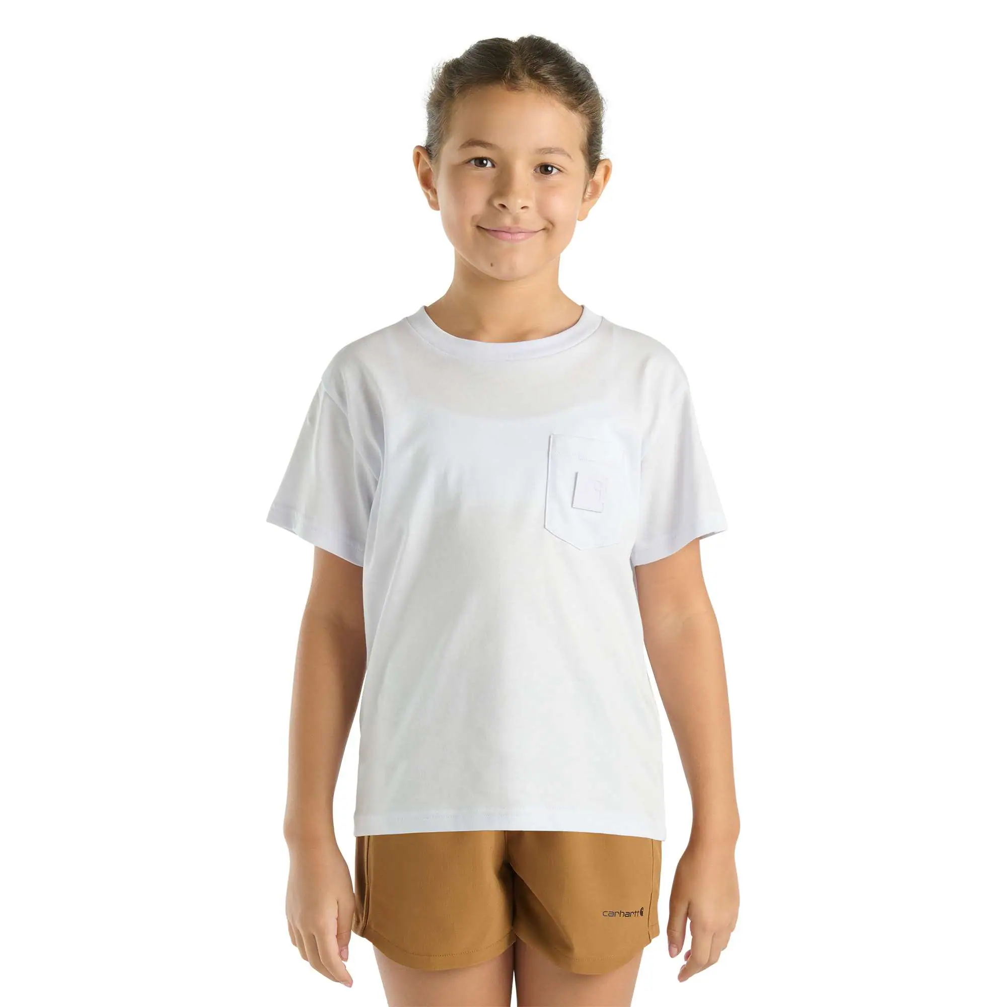 Girls' Short Sleeve Tonal Patch Pocket T-Shirt (Toddler/Child/Youth)