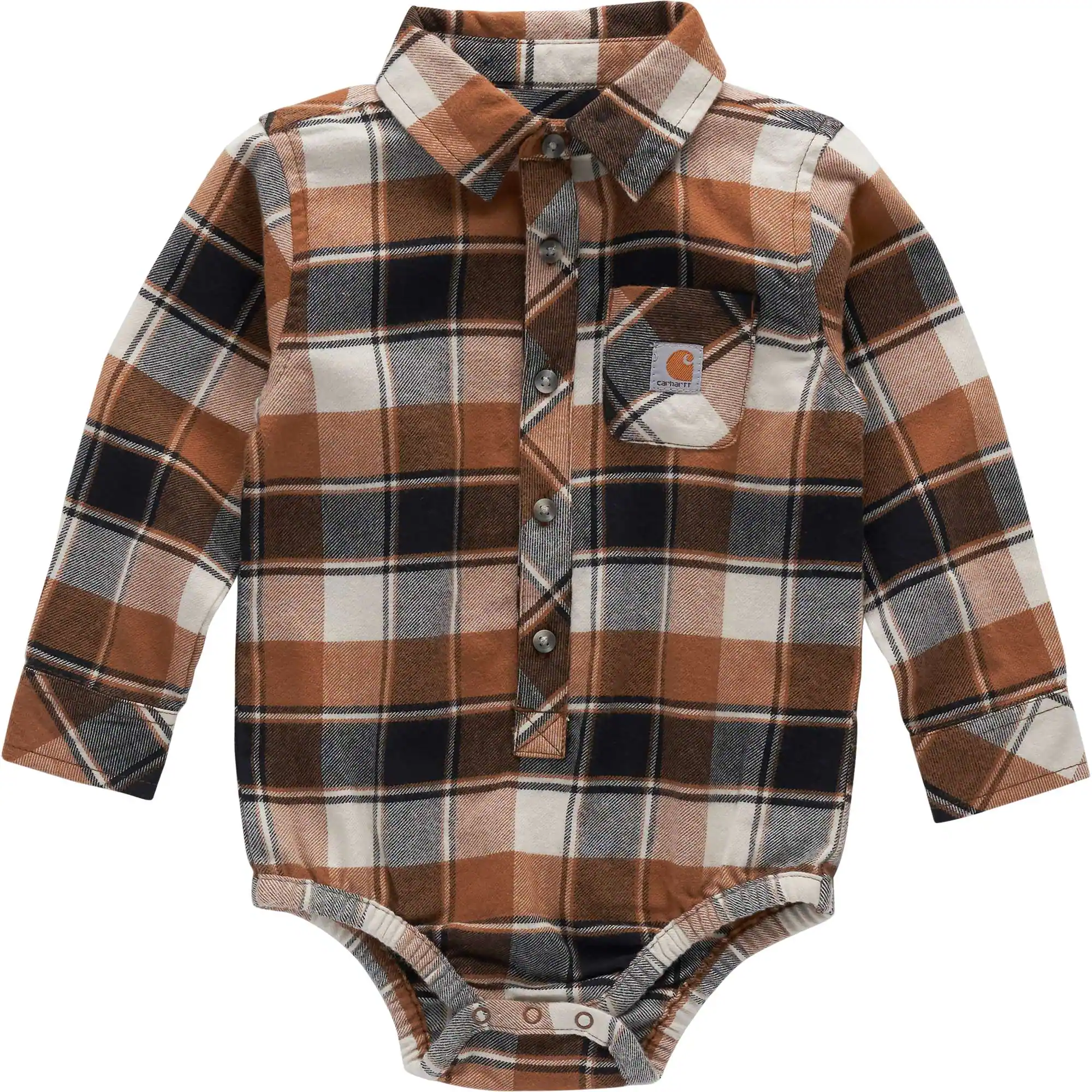Boys' Long Sleeve Flannel Bodysuit (Baby)