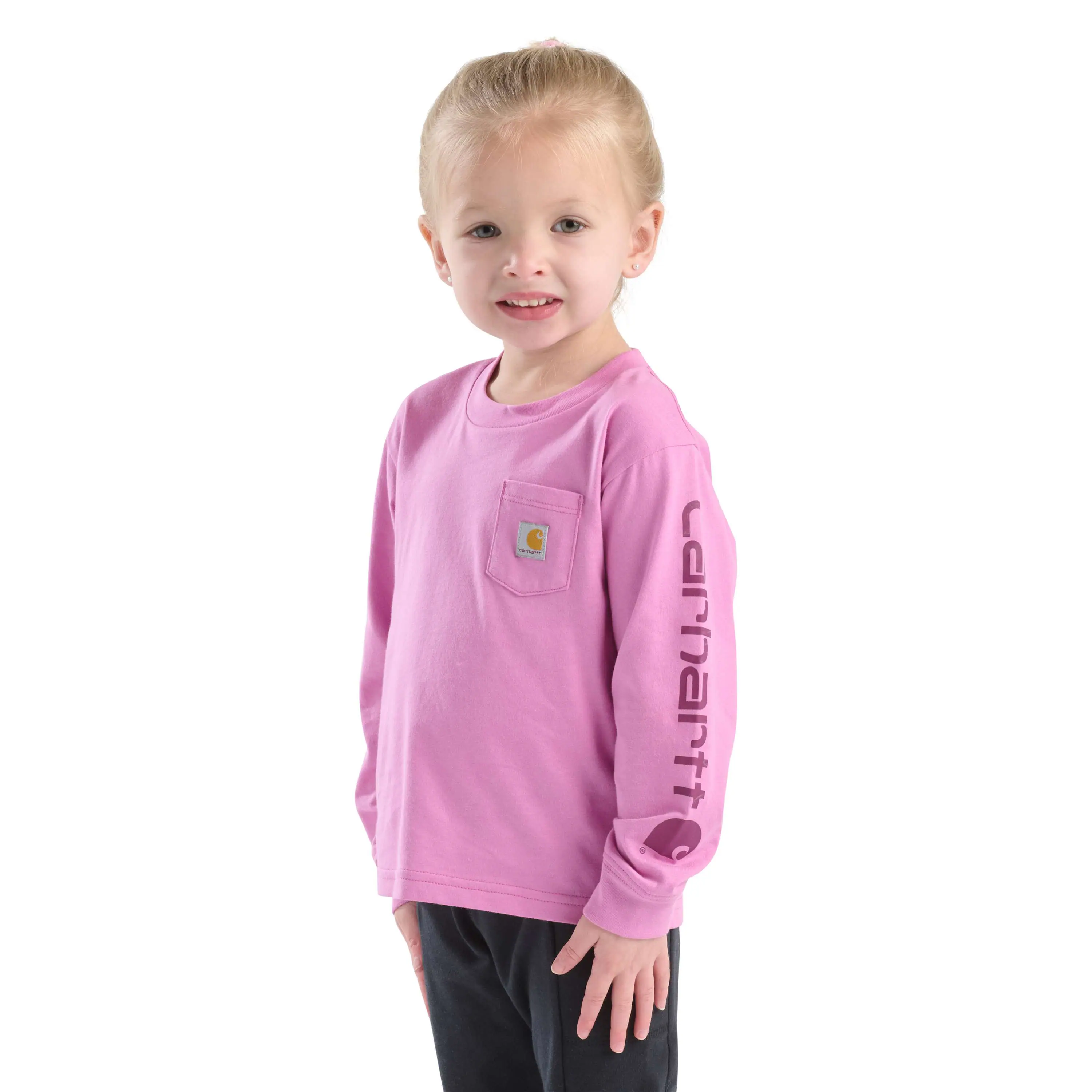 Girls' Long Sleeve Core Logo T-Shirt (Toddler/Child/Youth)