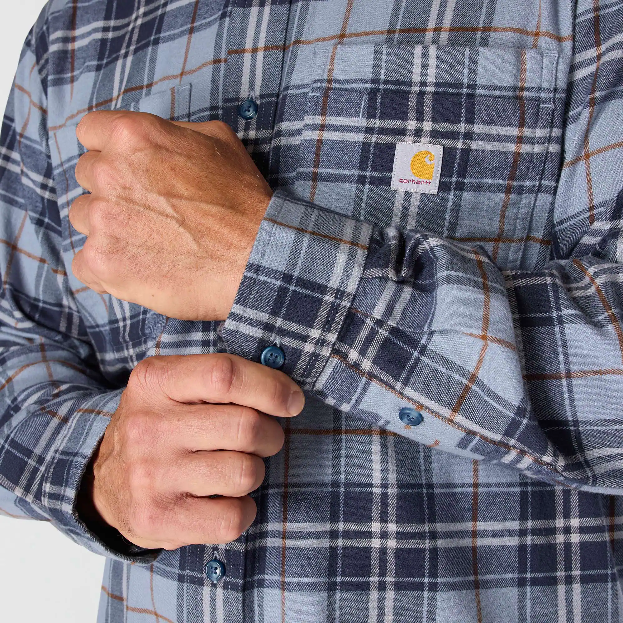Rugged Flex™ Relaxed Fit Midweight Flannel Long-Sleeve Plaid Shirt