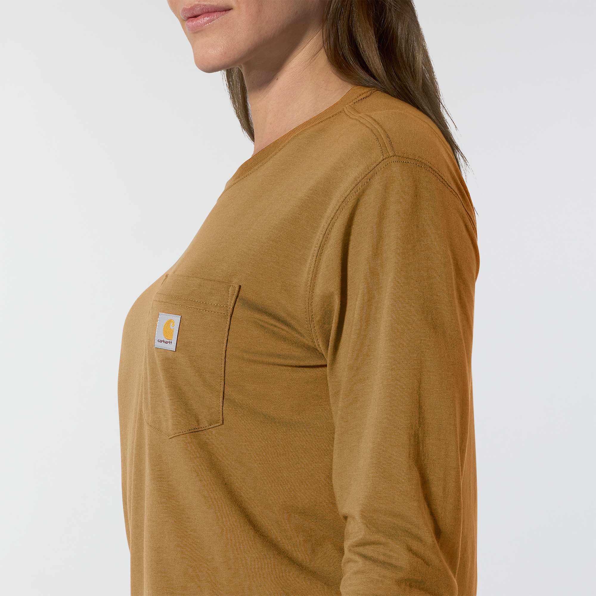 Women's TENCEL™ Fiber Series Loose Fit Long-Sleeve Crewneck Pocket T-Shirt