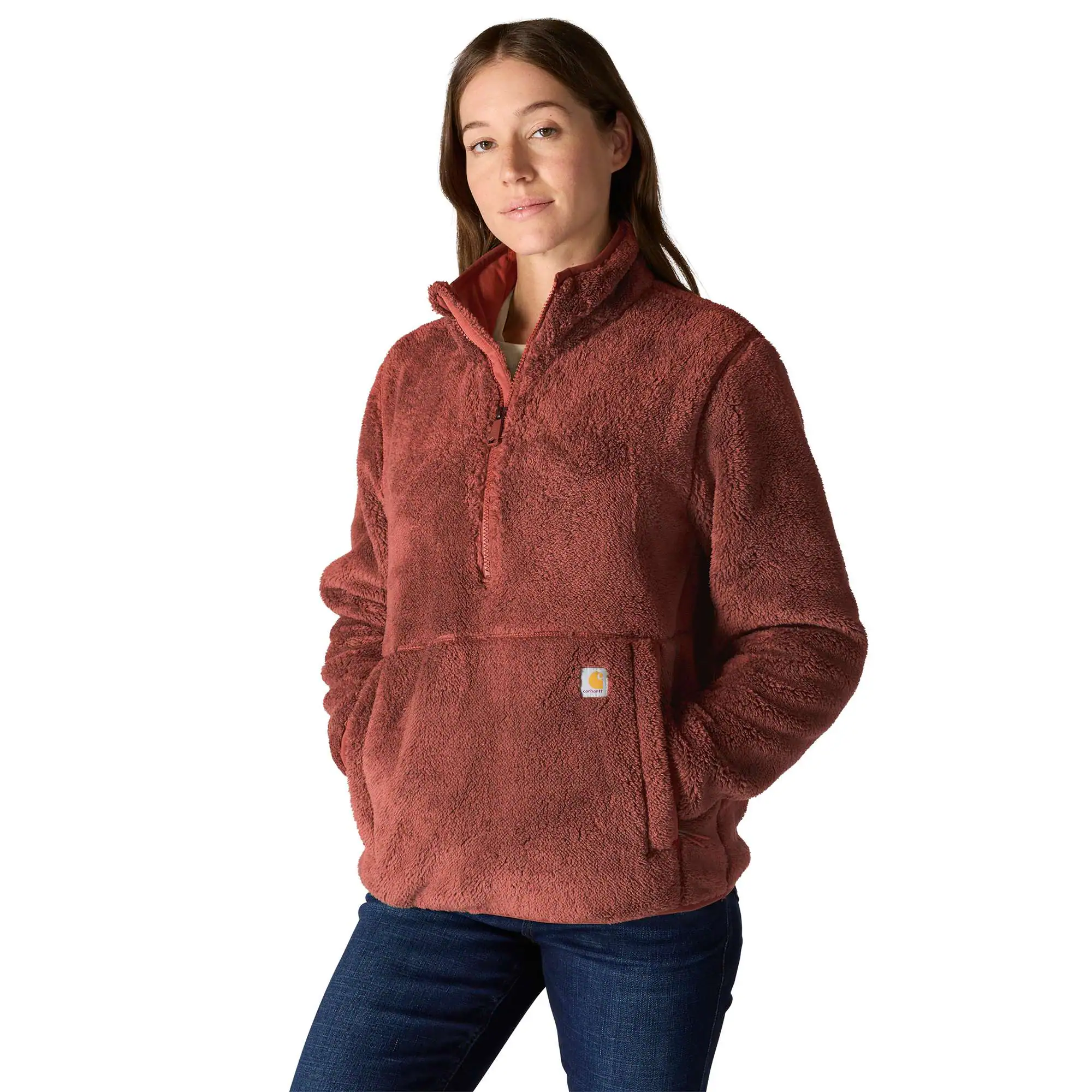 Women's Loose Fit Fleece Pullover - 3 Warmest Rating