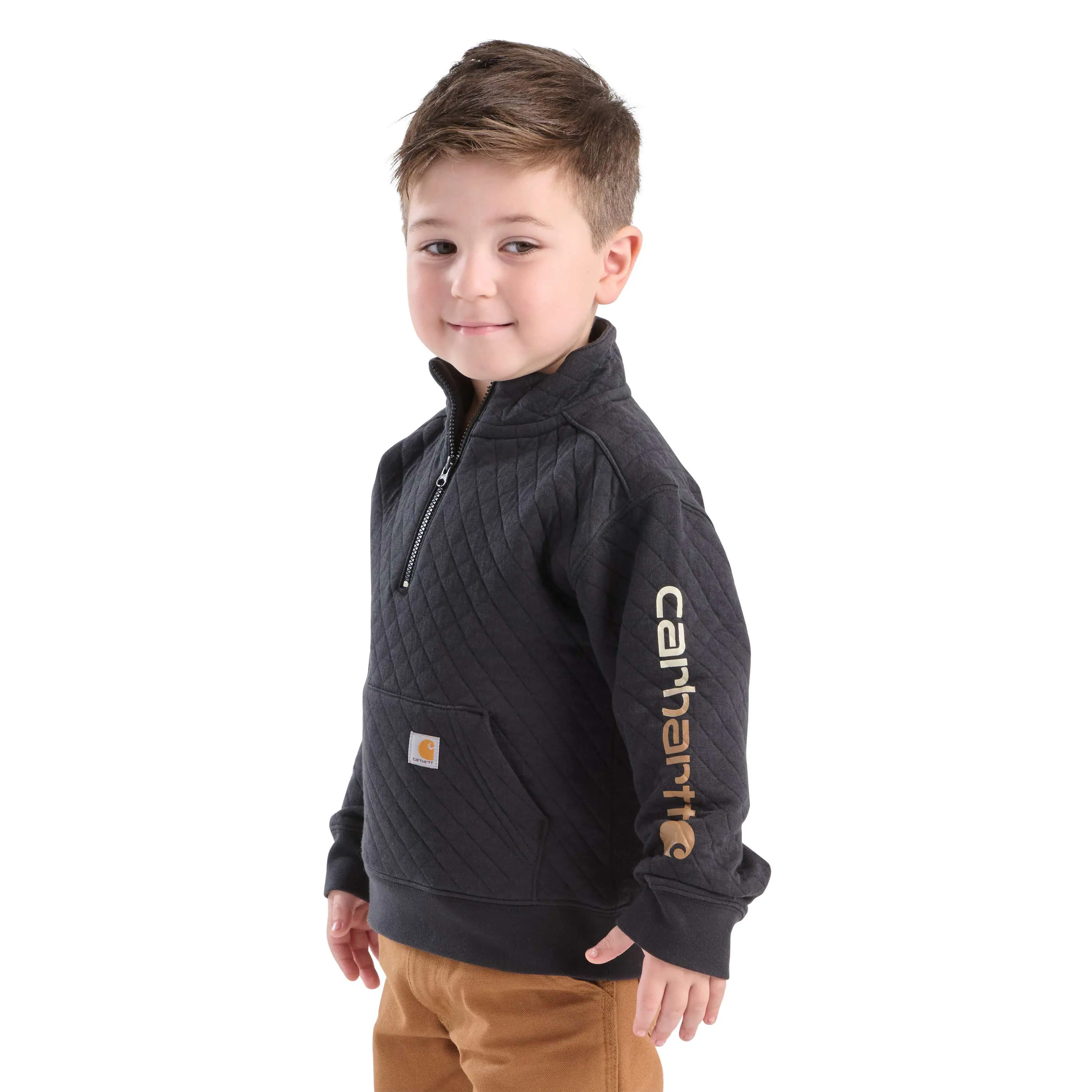 Boys' Long Sleeve Quarter-Zip Sweatshirt (Toddler/Child/Youth)