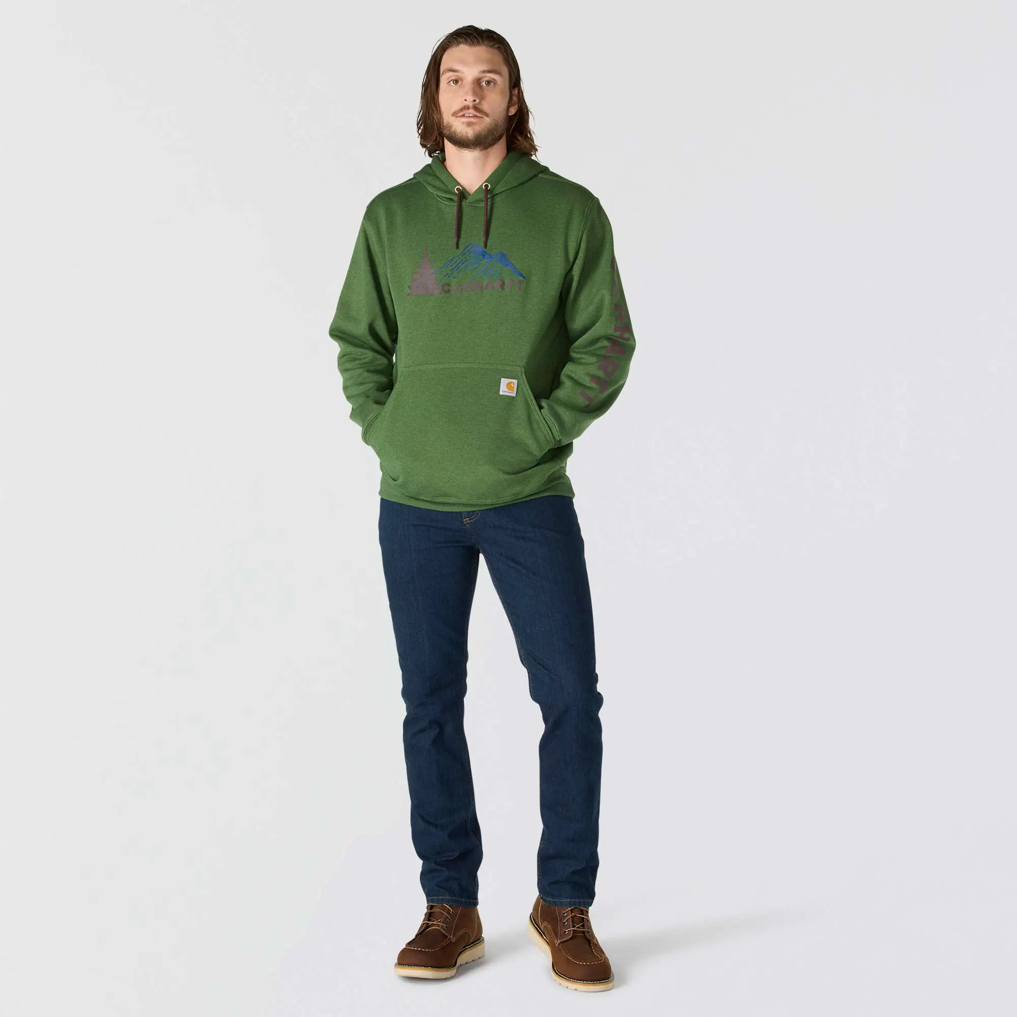 Loose Fit Midweight Mountain Graphic Sweatshirt