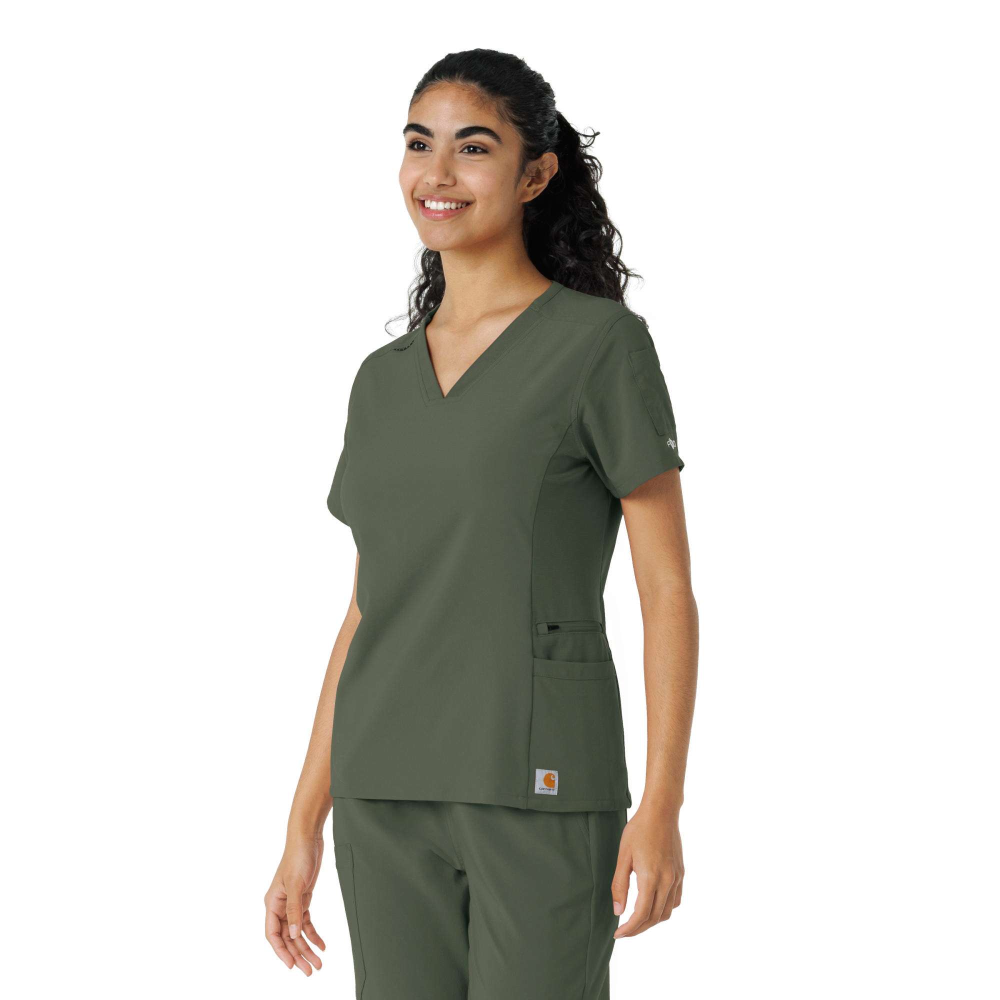 Women's Force Cross-Flex Knit Panel Scrub Top
