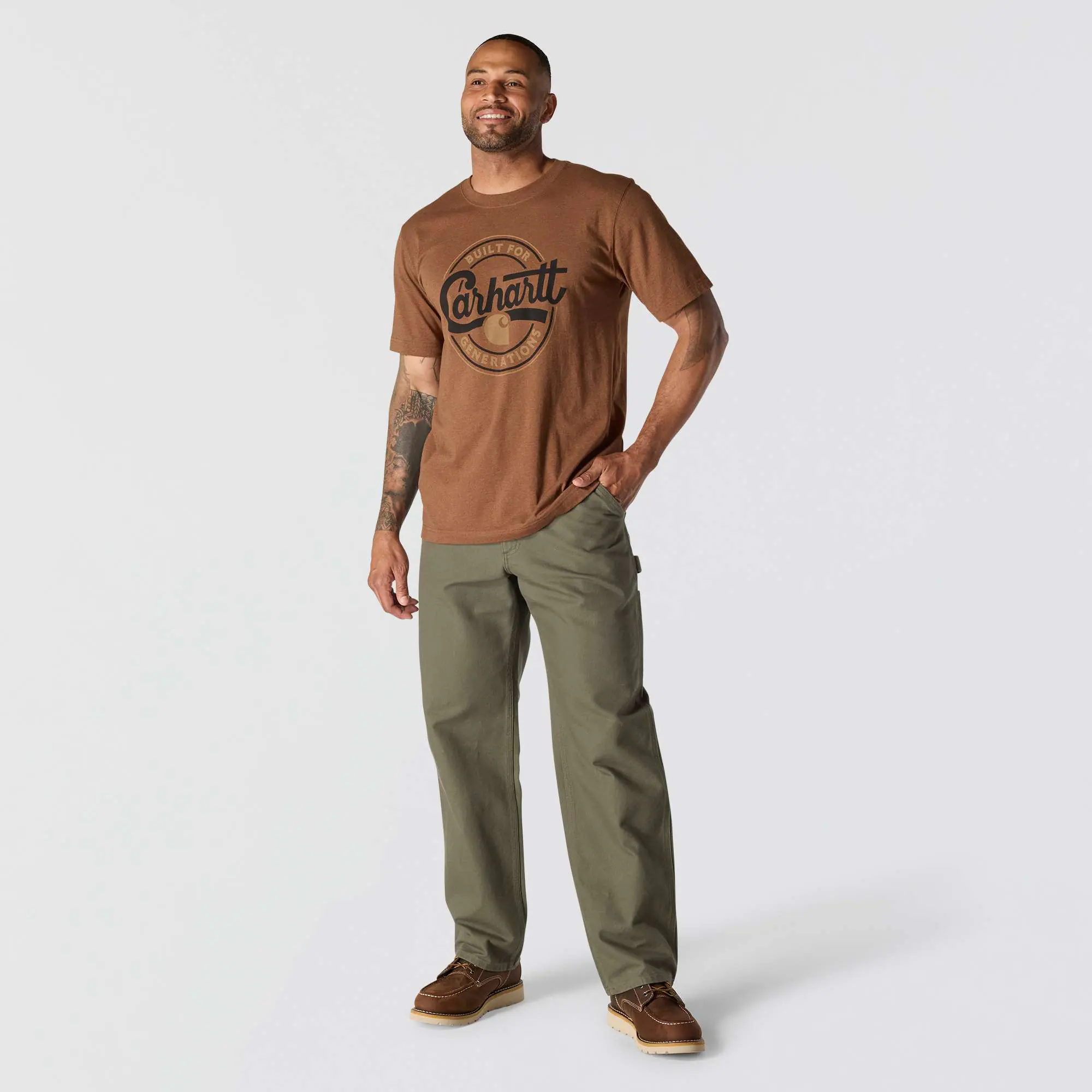 Relaxed Fit Lightweight Short-Sleeve Script Graphic T-Shirt