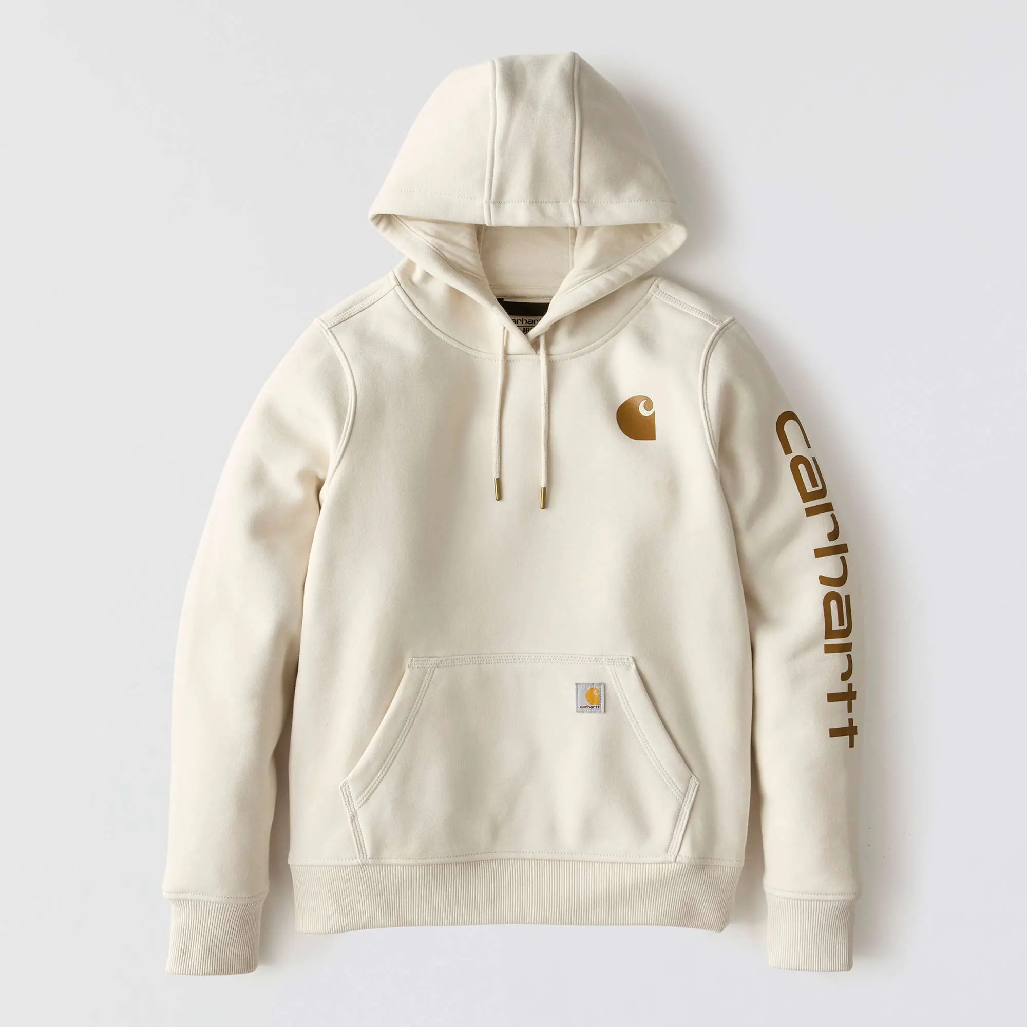 Women's Relaxed Fit Midweight Logo Sleeve Graphic Hoodie