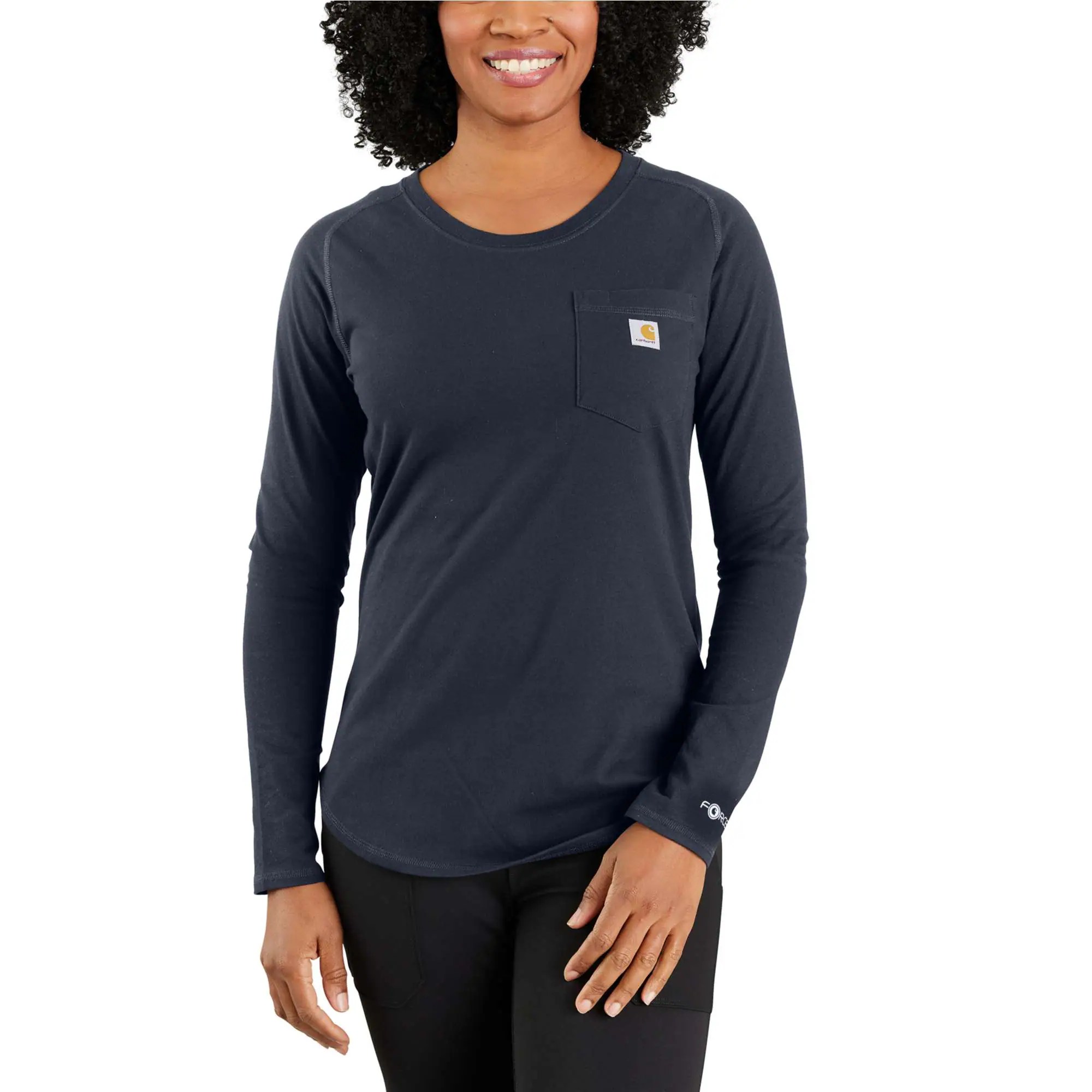 Women's Carhartt Force® Relaxed Fit Midweight Long-Sleeve Pocket T-Shirt