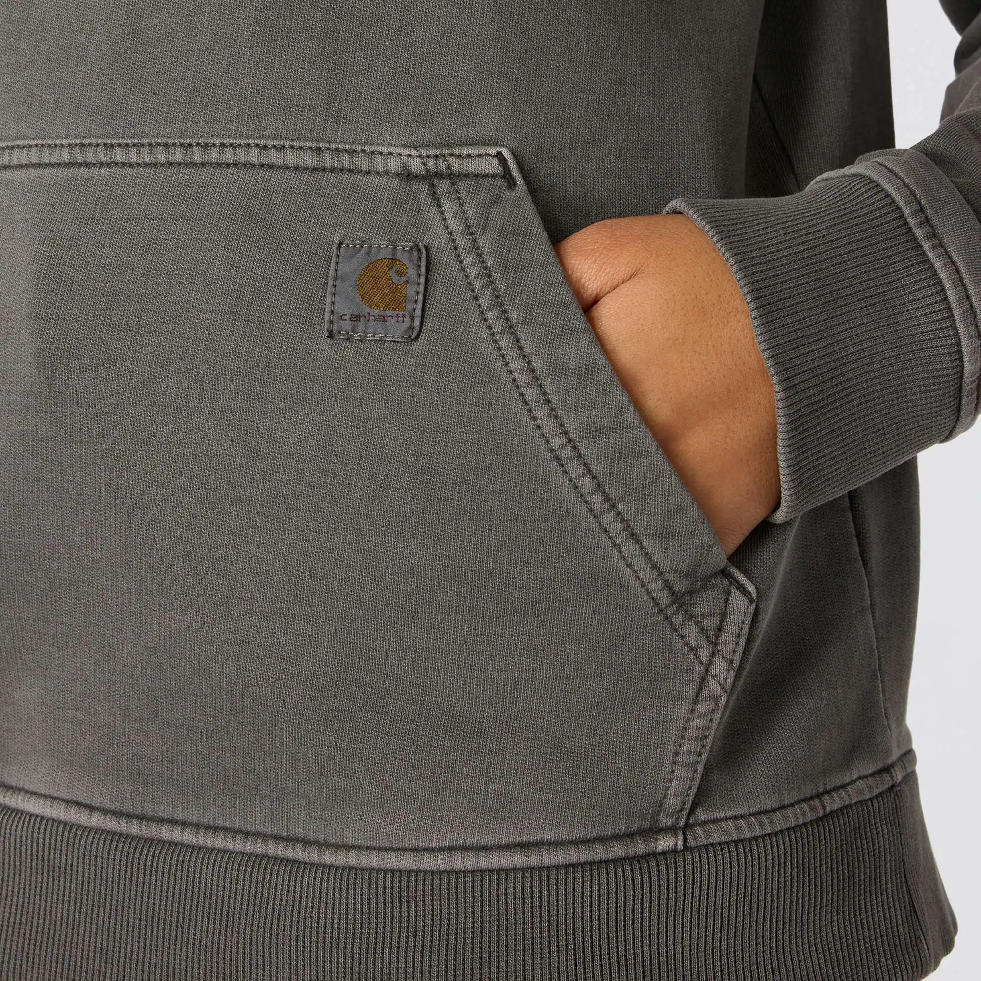 Women's Relaxed Fit Midweight Garment Dye French Terry Hooded Sweatshirt