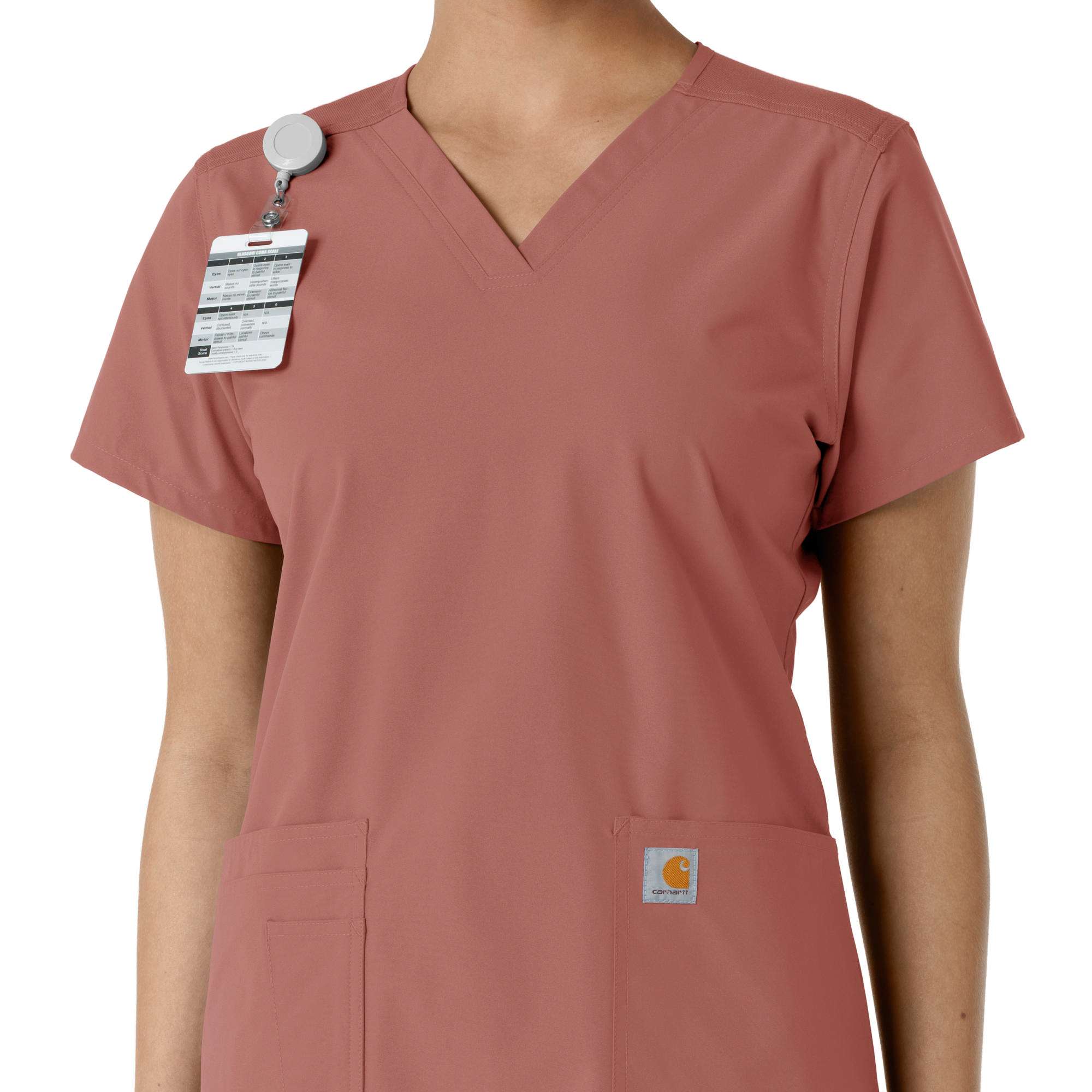 Women's Force Essentials V-Neck Knit Panel Scrub Top