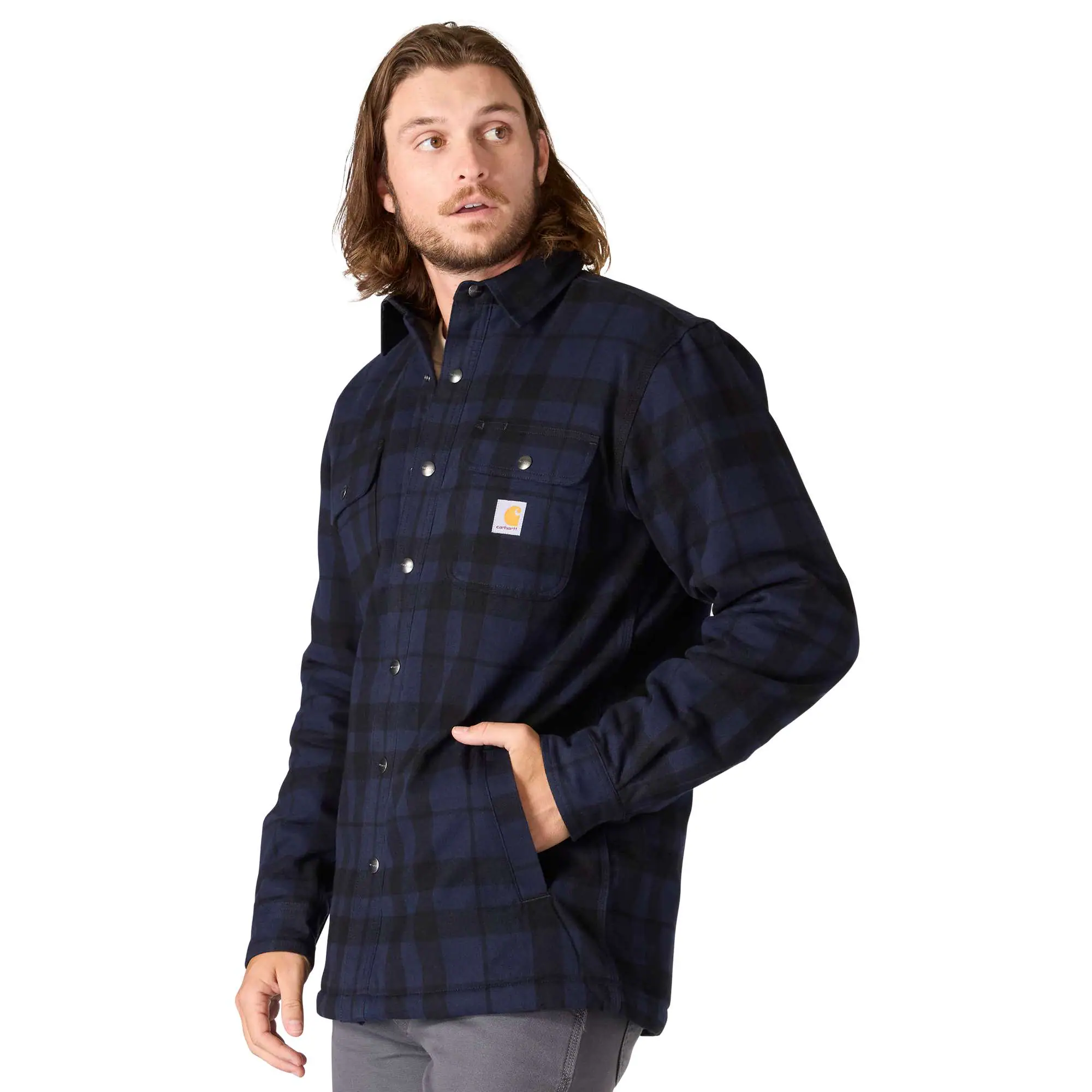 Relaxed Fit Flannel Sherpa-Lined Shirt Jac