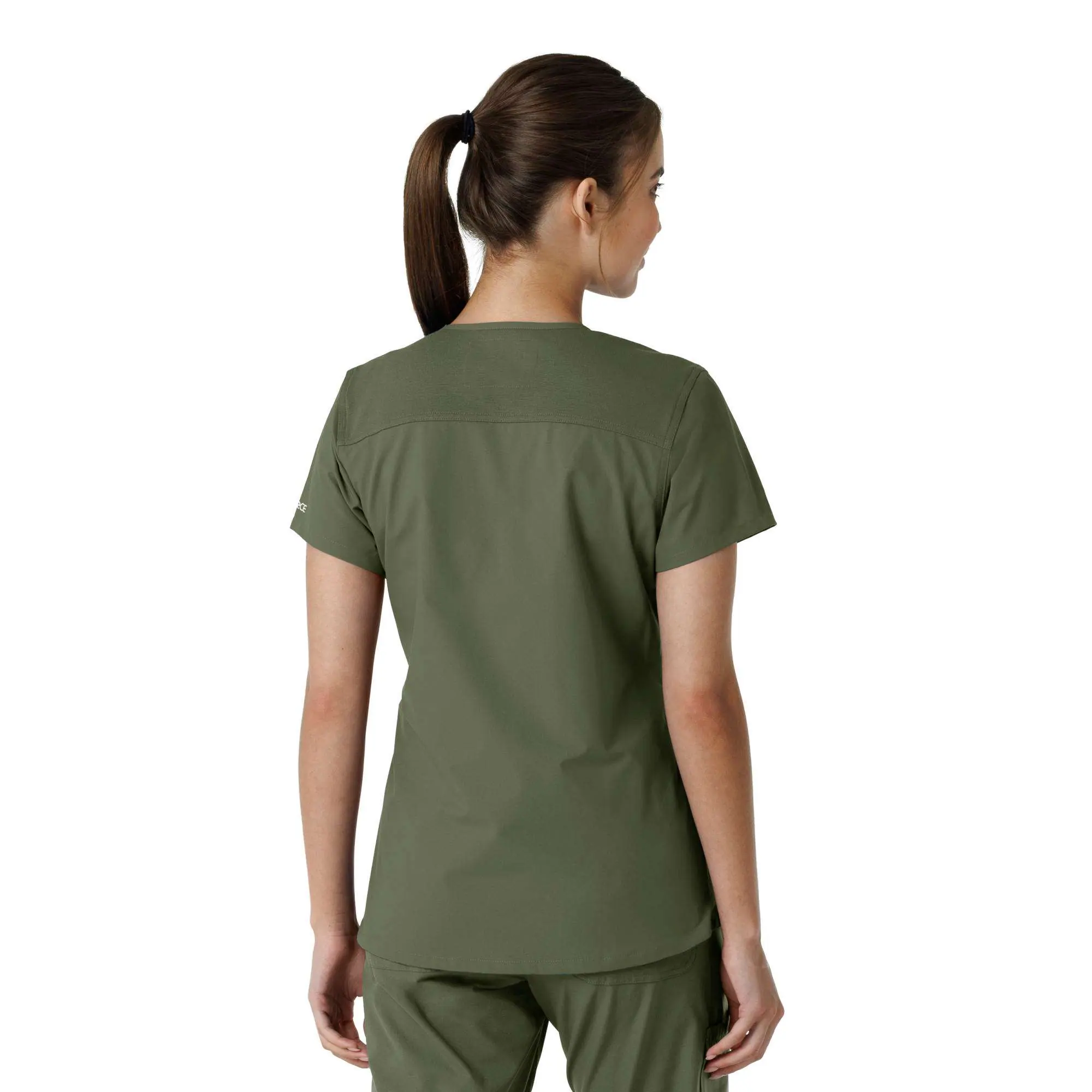 Women's Force Essentials V-Neck Knit Panel Scrub Top