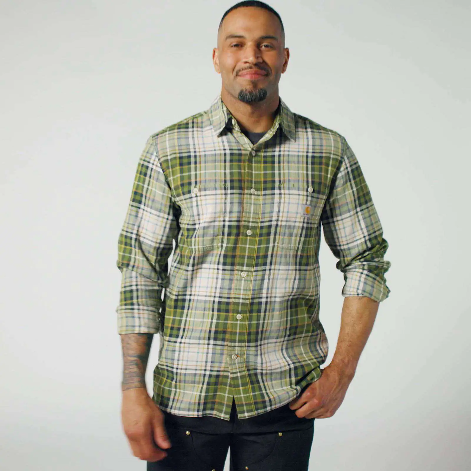 Rugged Flex™ Relaxed Fit Lightweight Long-Sleeve Plaid Shirt