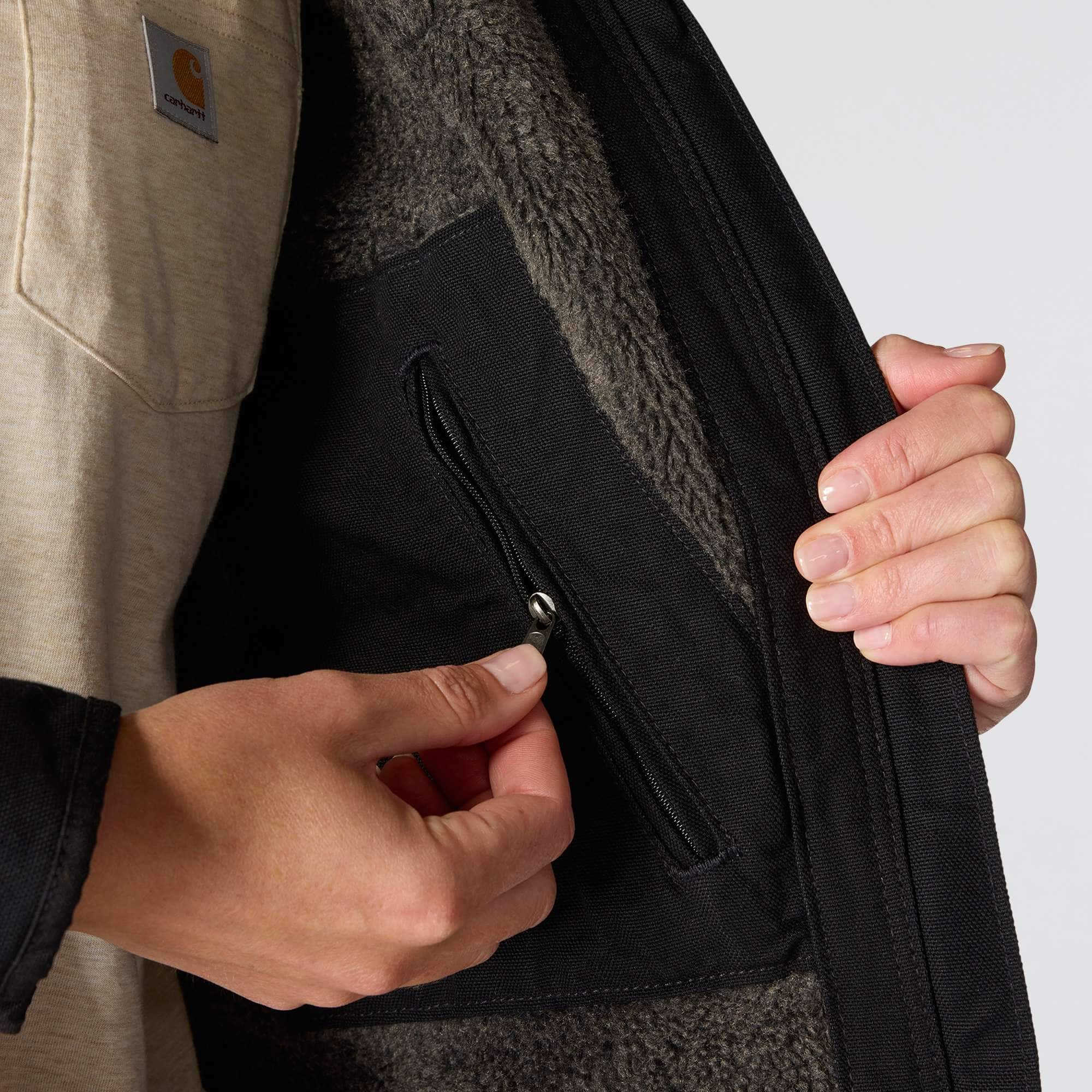 Women's Sherpa Lined Jacket - Loose Fit - Washed Duck - 3 Warmest Rating