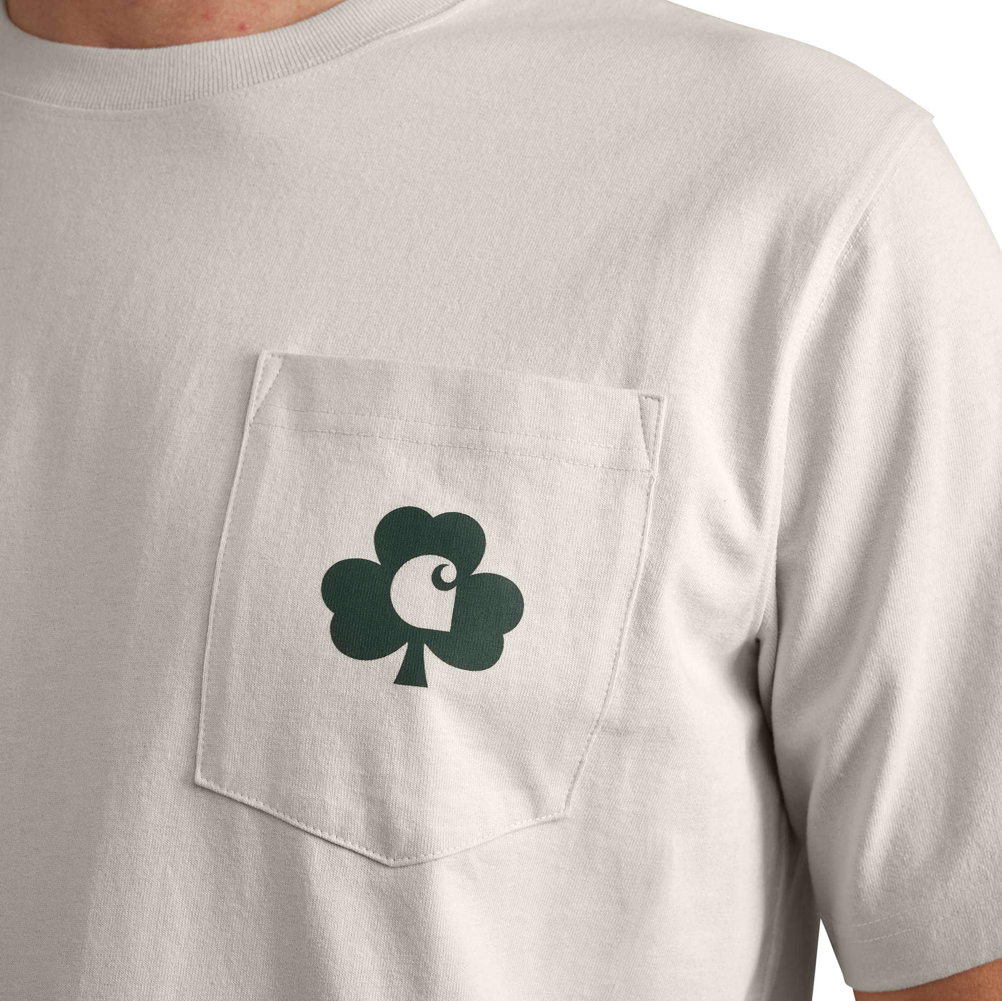 Relaxed Fit Heavyweight Short-Sleeve Pocket Shamrock Graphic T-Shirt