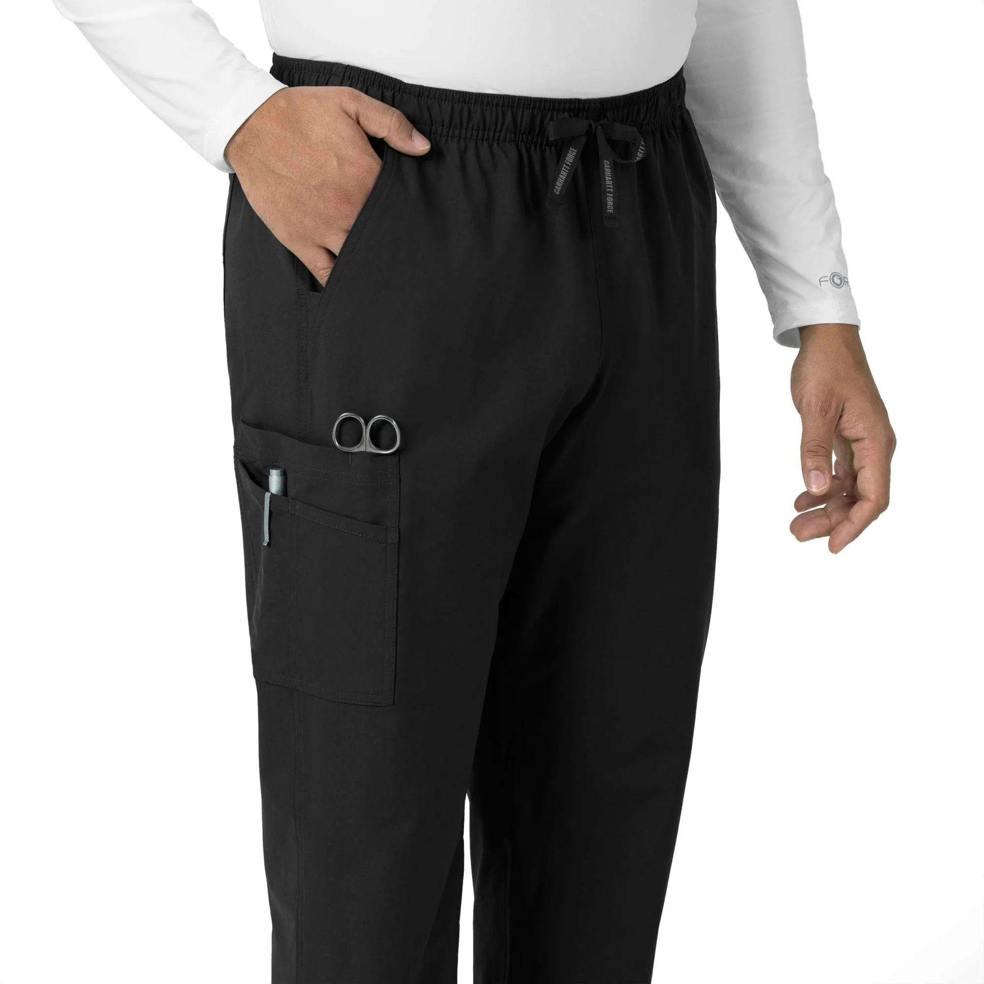 Unisex Force Essentials Elastic Waist Cargo Scrub Pant