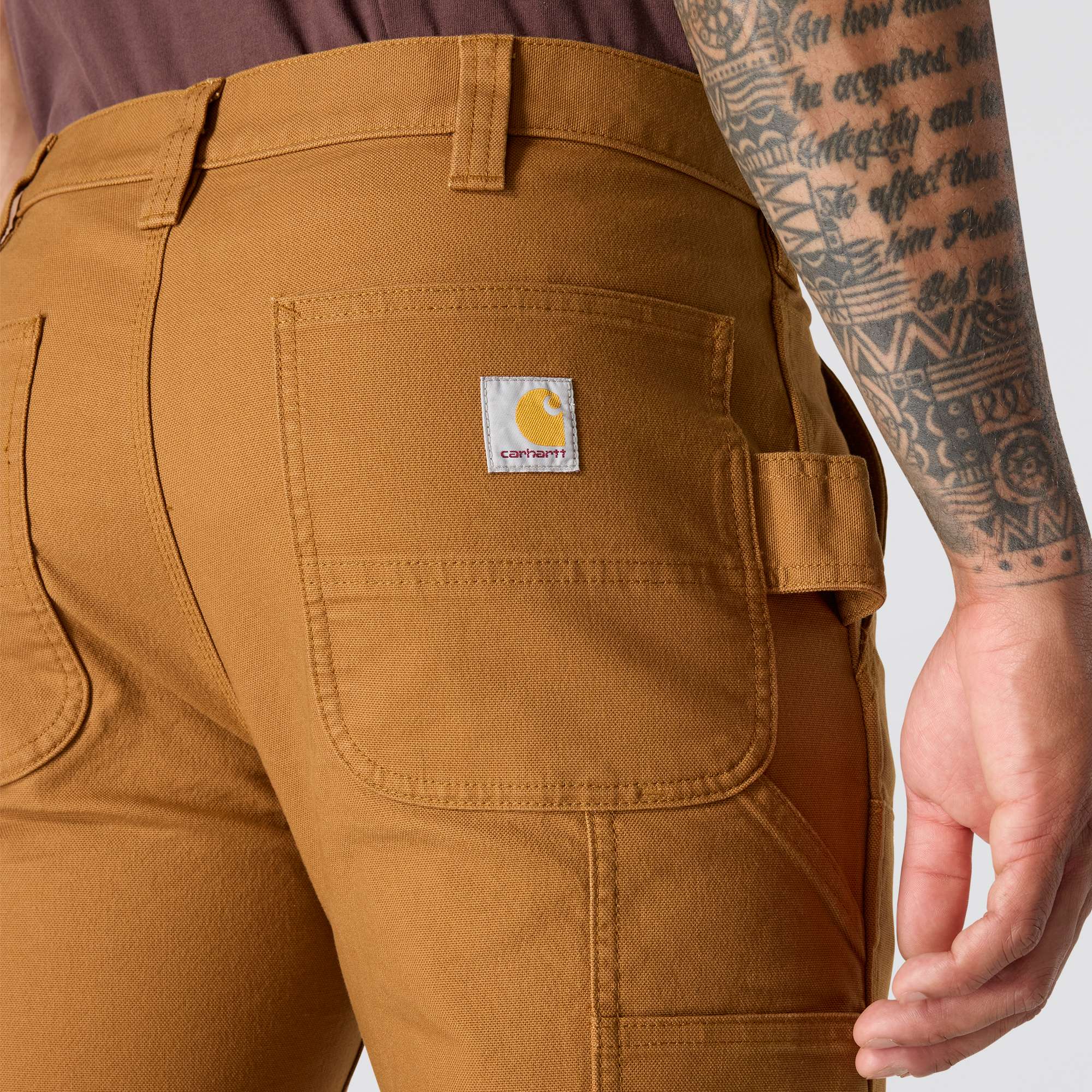 Slim Tapered Rugged Flex Duck Double-Front Dungaree