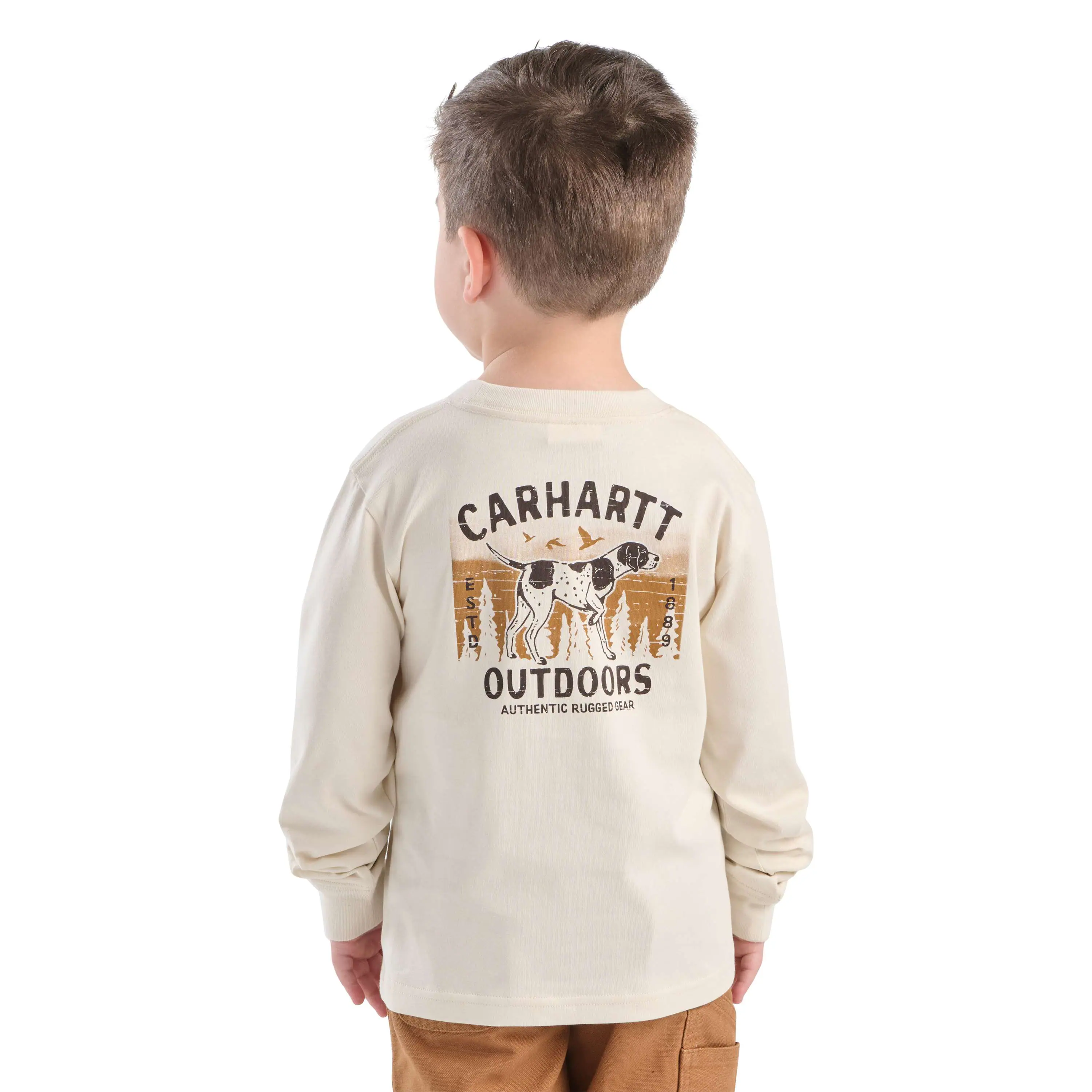 Boys' Long Sleeve Dog Pocket T-Shirt (Child/Youth)