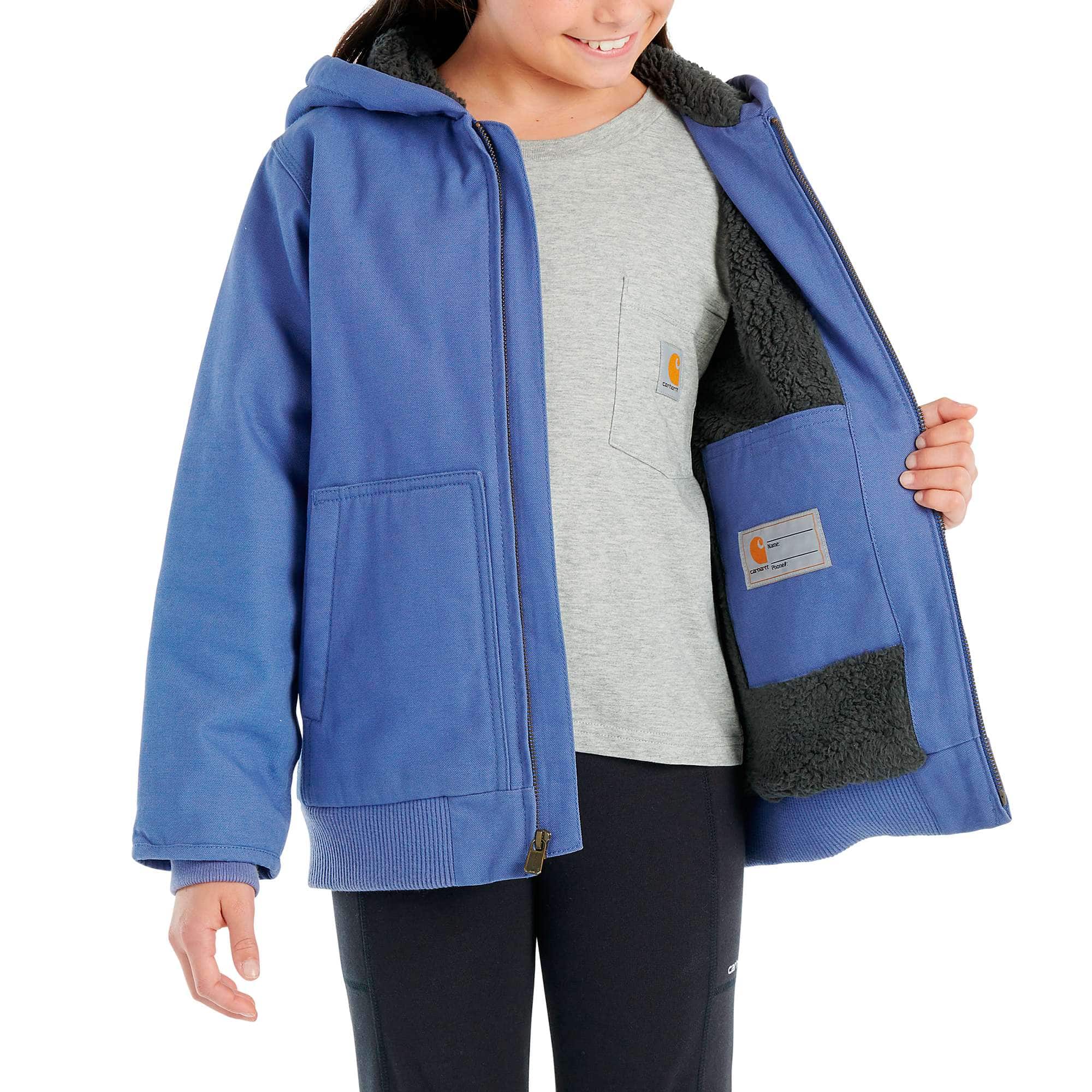 Girls' Long Sleeve Active Jac Flannel Sherpa Lined (Child/Youth)