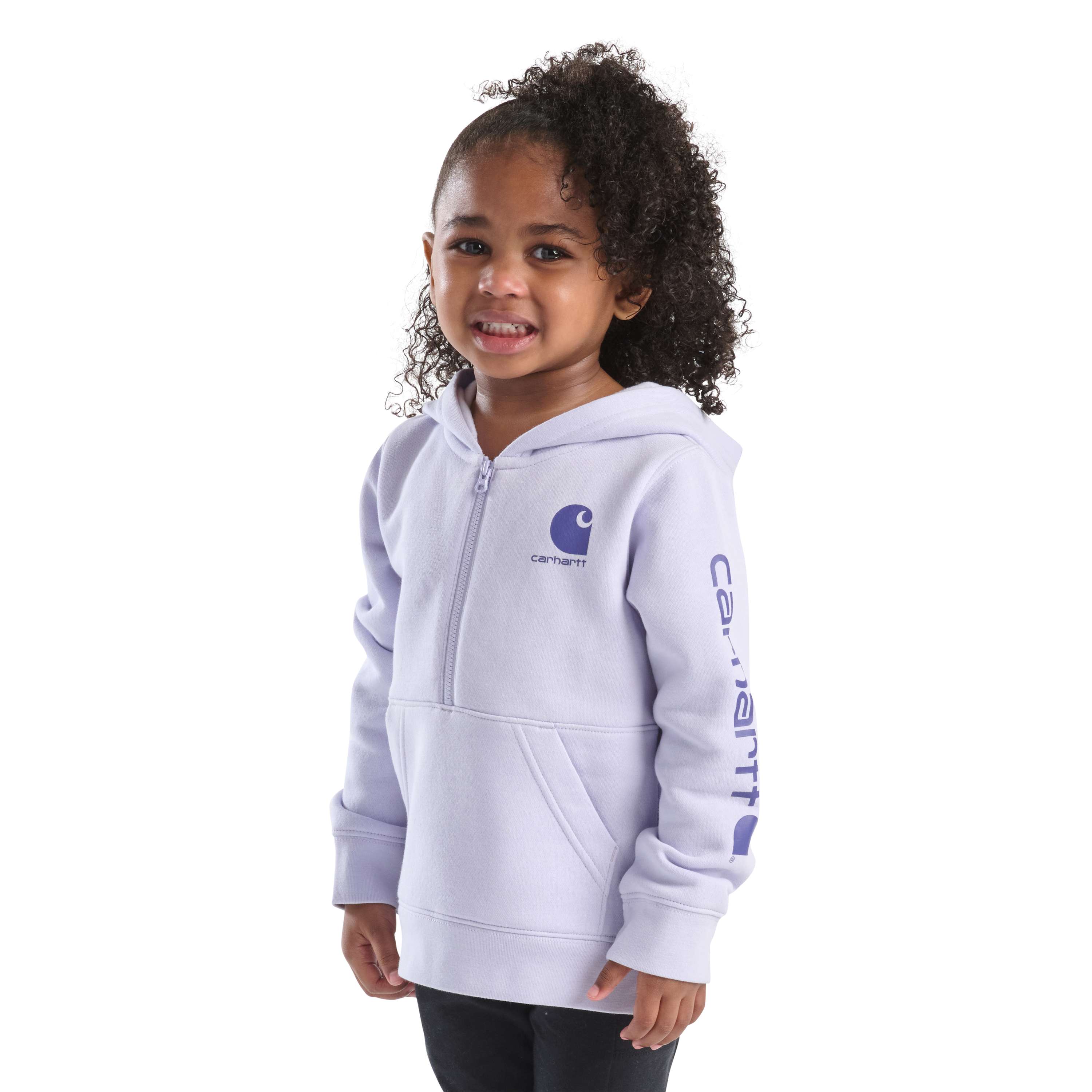 Girls' Long Sleeve Half-Zip Sweatshirt (Baby/Toddler)