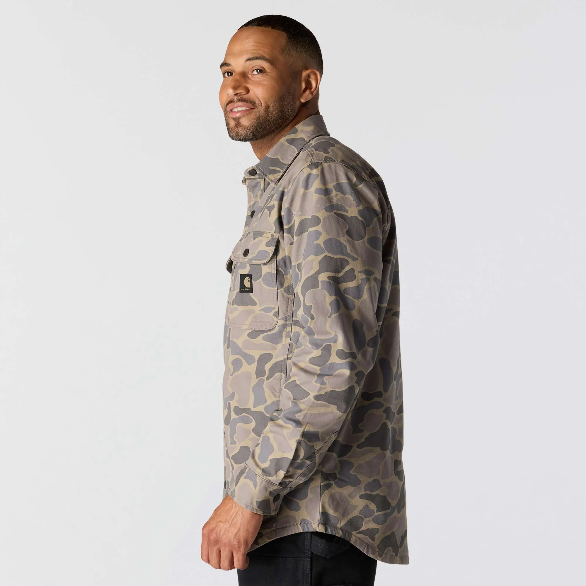 Rugged Flex® Relaxed Fit Canvas Fleece-Lined Shirt Jac