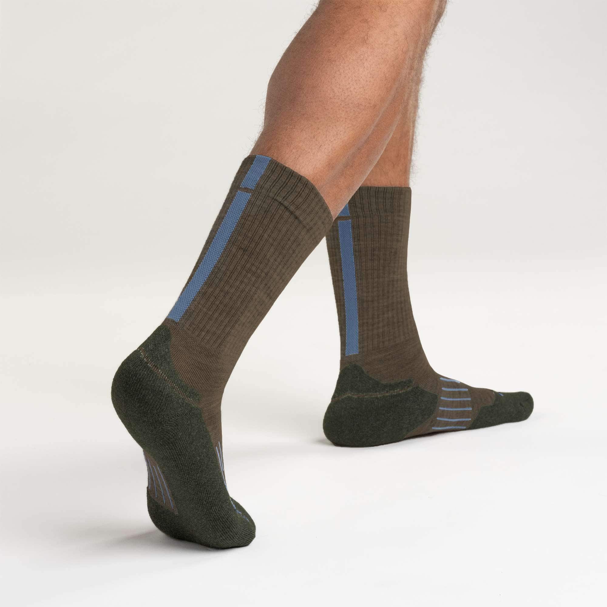 Midweight Synthetic-Merino Wool Blend Trail Crew Sock