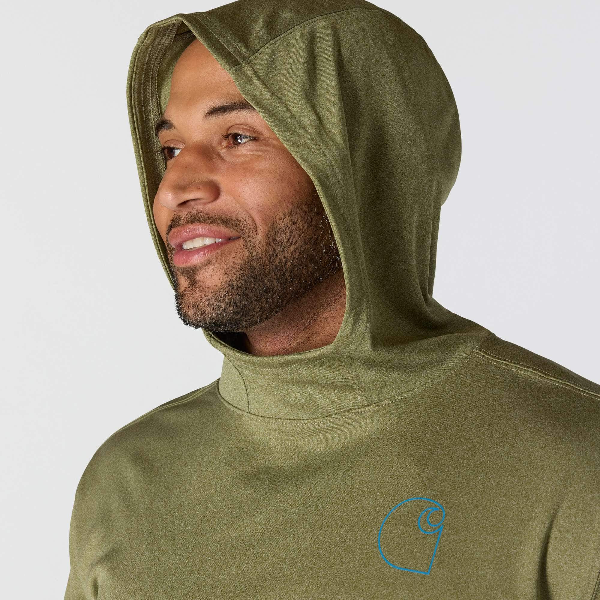 Force Sun Defender™ Lightweight Long-Sleeve Hooded Logo Graphic T-Shirt