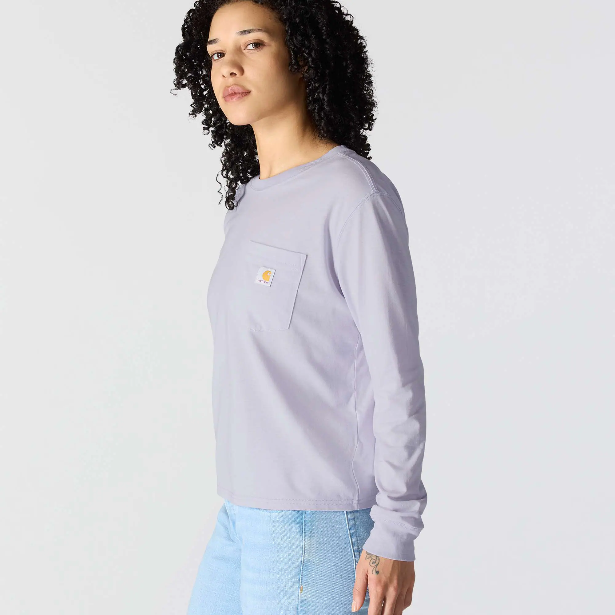 Women's TENCEL™ Fiber Series Loose Fit Long-Sleeve Crewneck Pocket T-Shirt