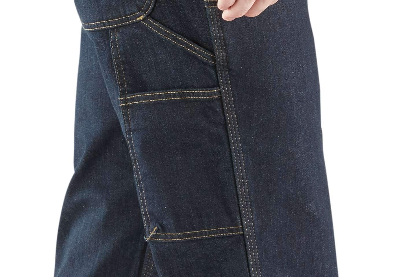 Relaxed Straight Rugged Flex® Double-Front Denim Dungaree