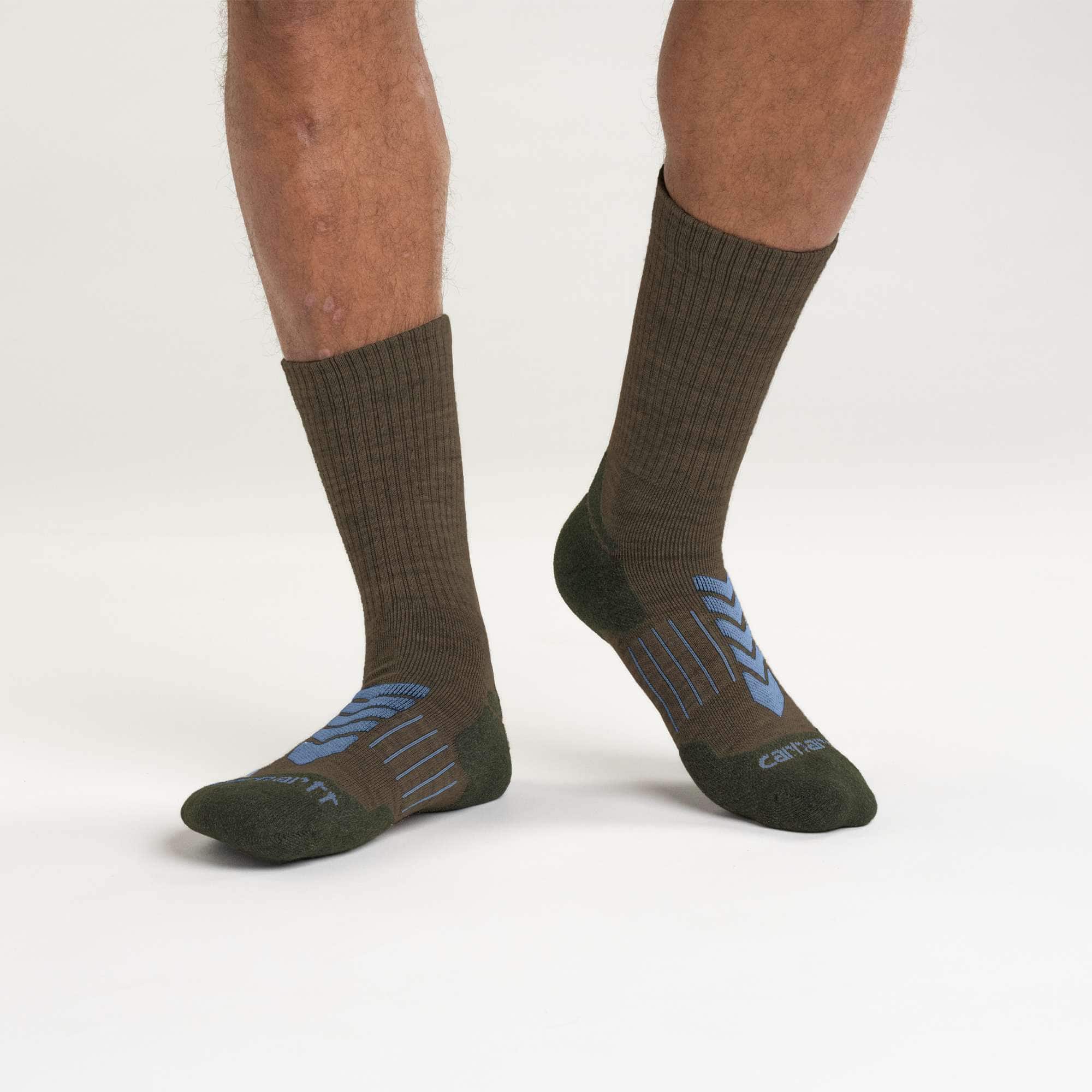Midweight Synthetic-Merino Wool Blend Trail Crew Sock