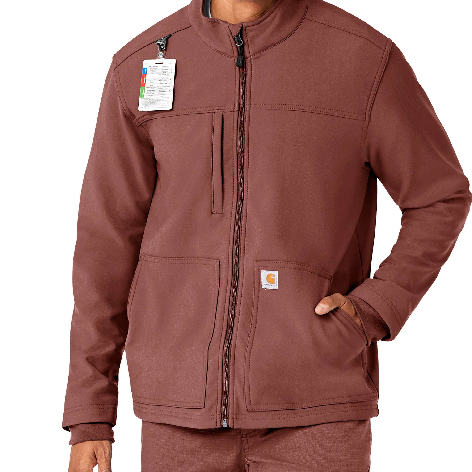 Rugged Flex® Peak Bonded Fleece Scrub Jacket
