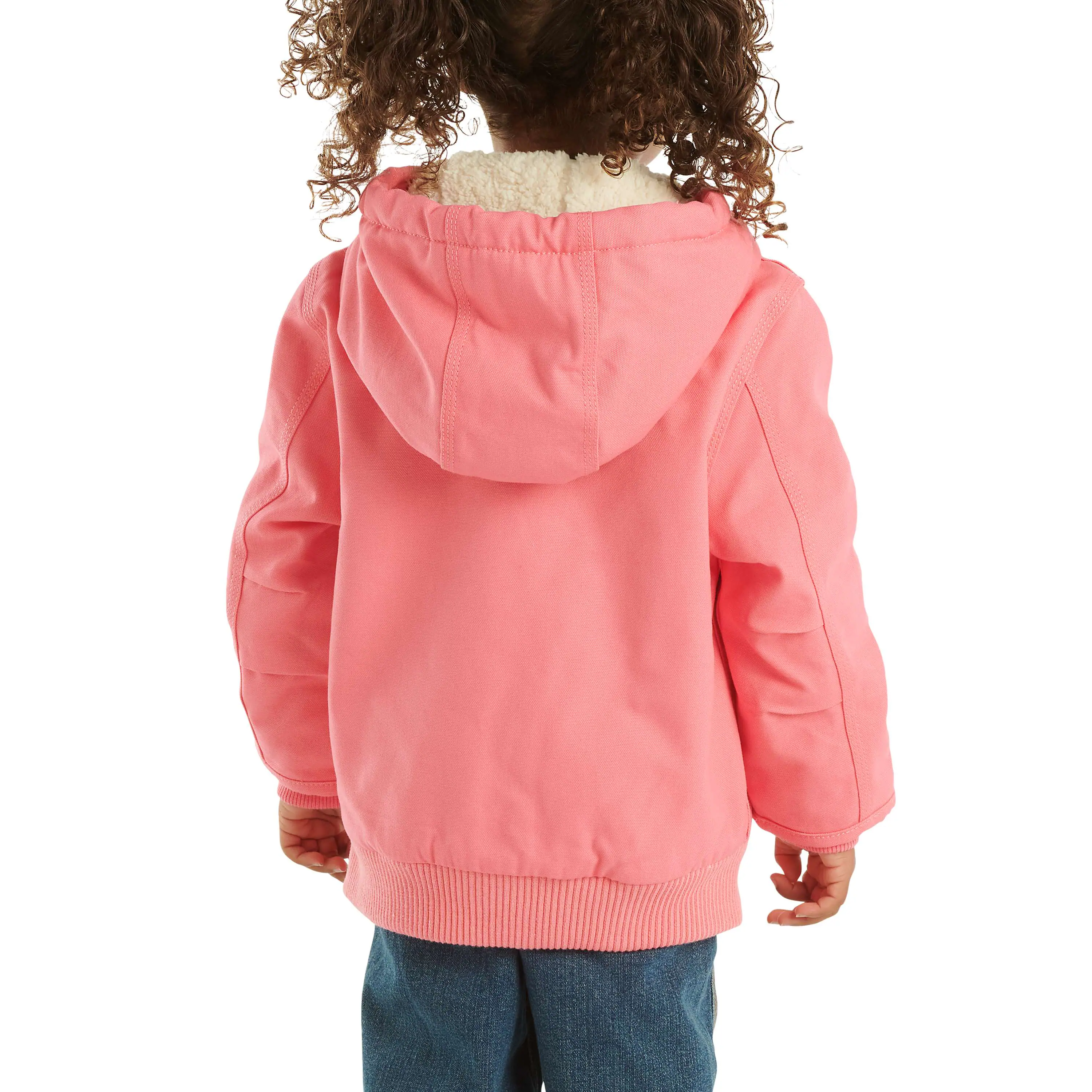 Girls' Zip Front Canvas Insulated Hooded Active Jac (Baby/Toddler)