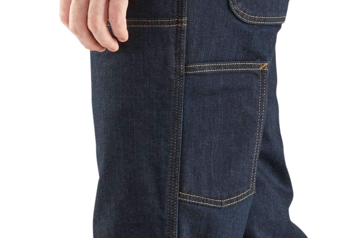 Relaxed Straight Rugged Flex® Double-Front Denim Dungaree