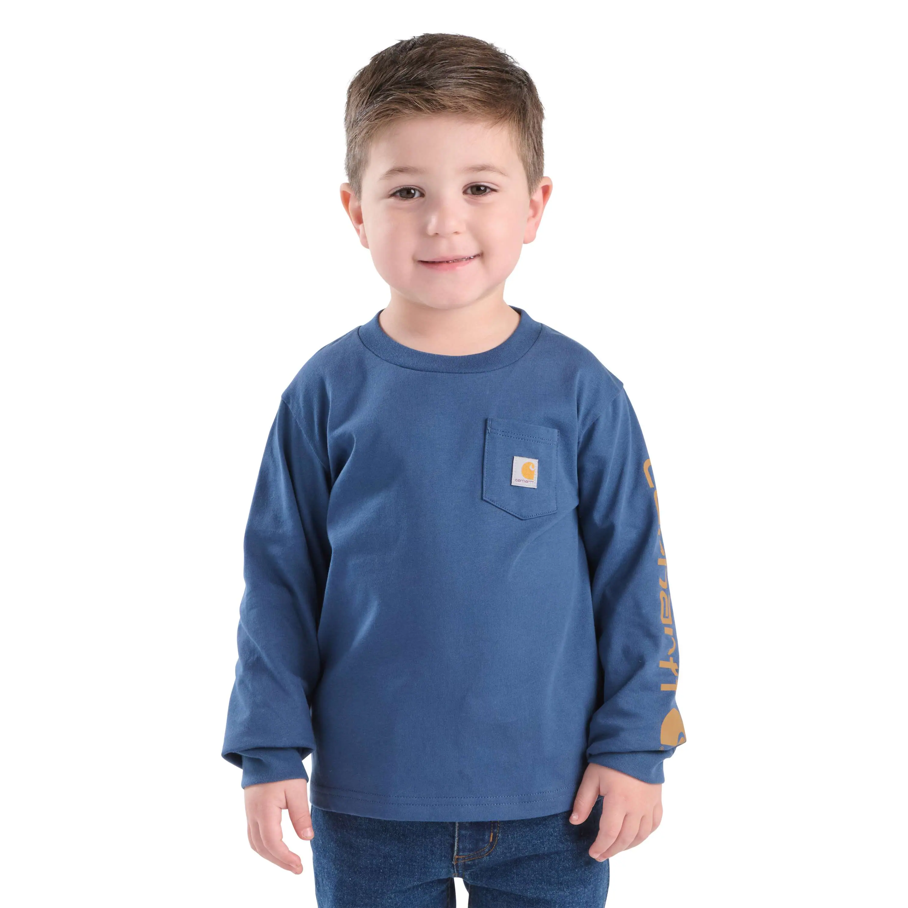 Boys' Long Sleeve Graphic Pocket T-Shirt (Toddler/Child/Youth)