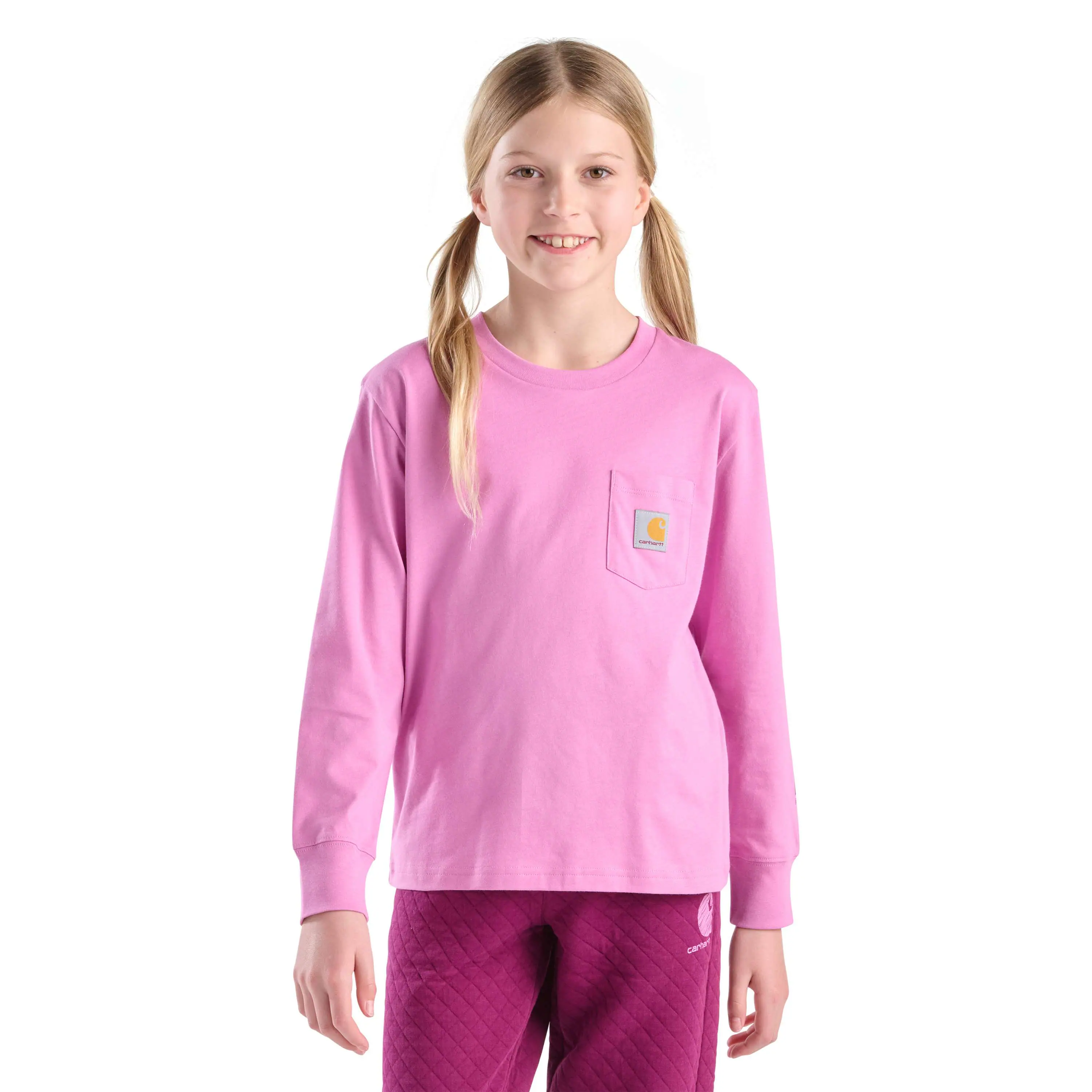 Girls' Long Sleeve Core Logo T-Shirt (Toddler/Child/Youth)