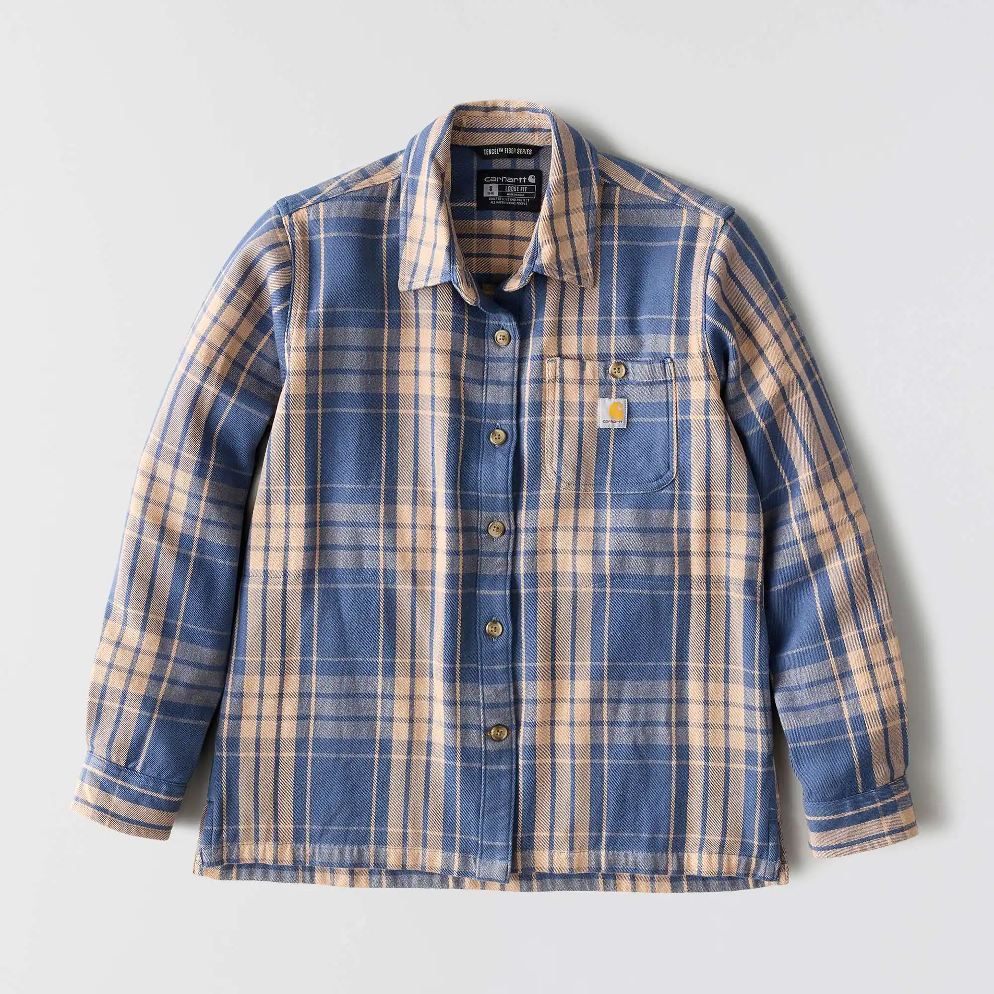 Women's TENCEL™ Fiber Series Loose Fit Twill Plaid Shirt