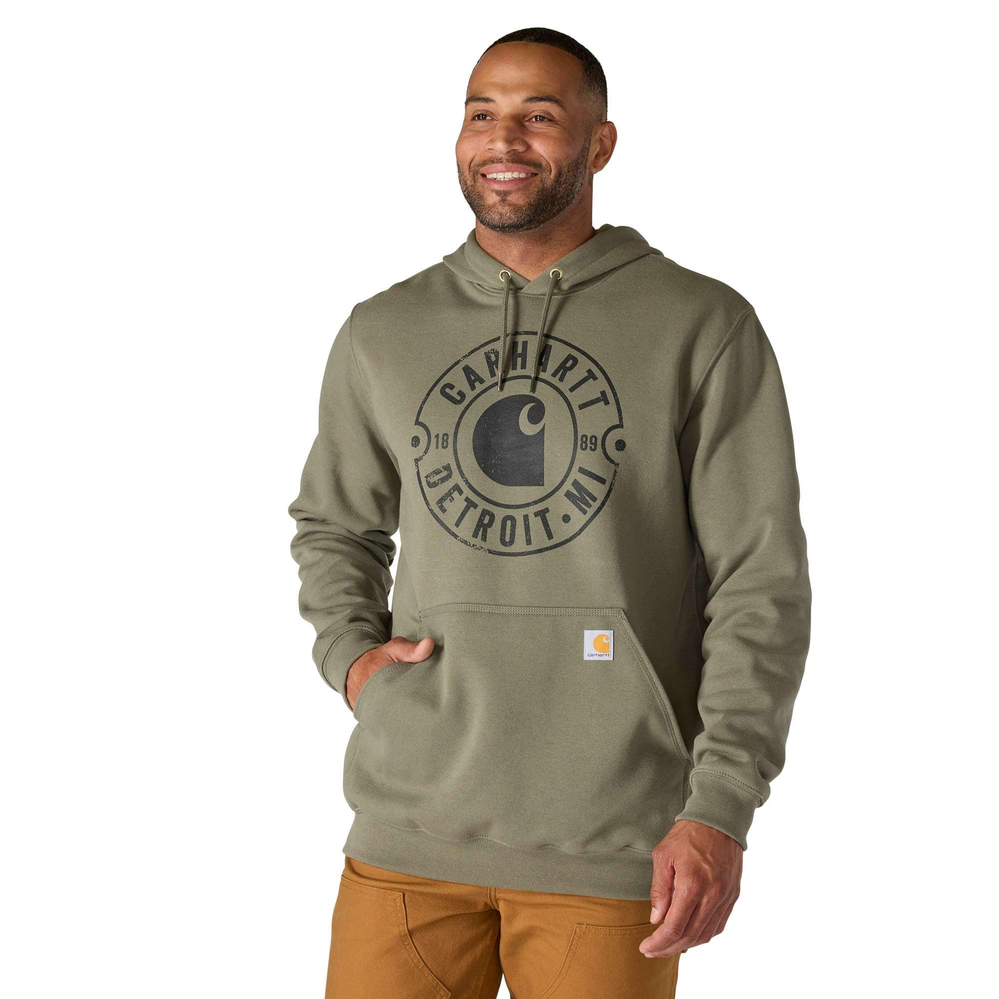 Loose Fit Midweight Hooded Detroit Sweatshirt