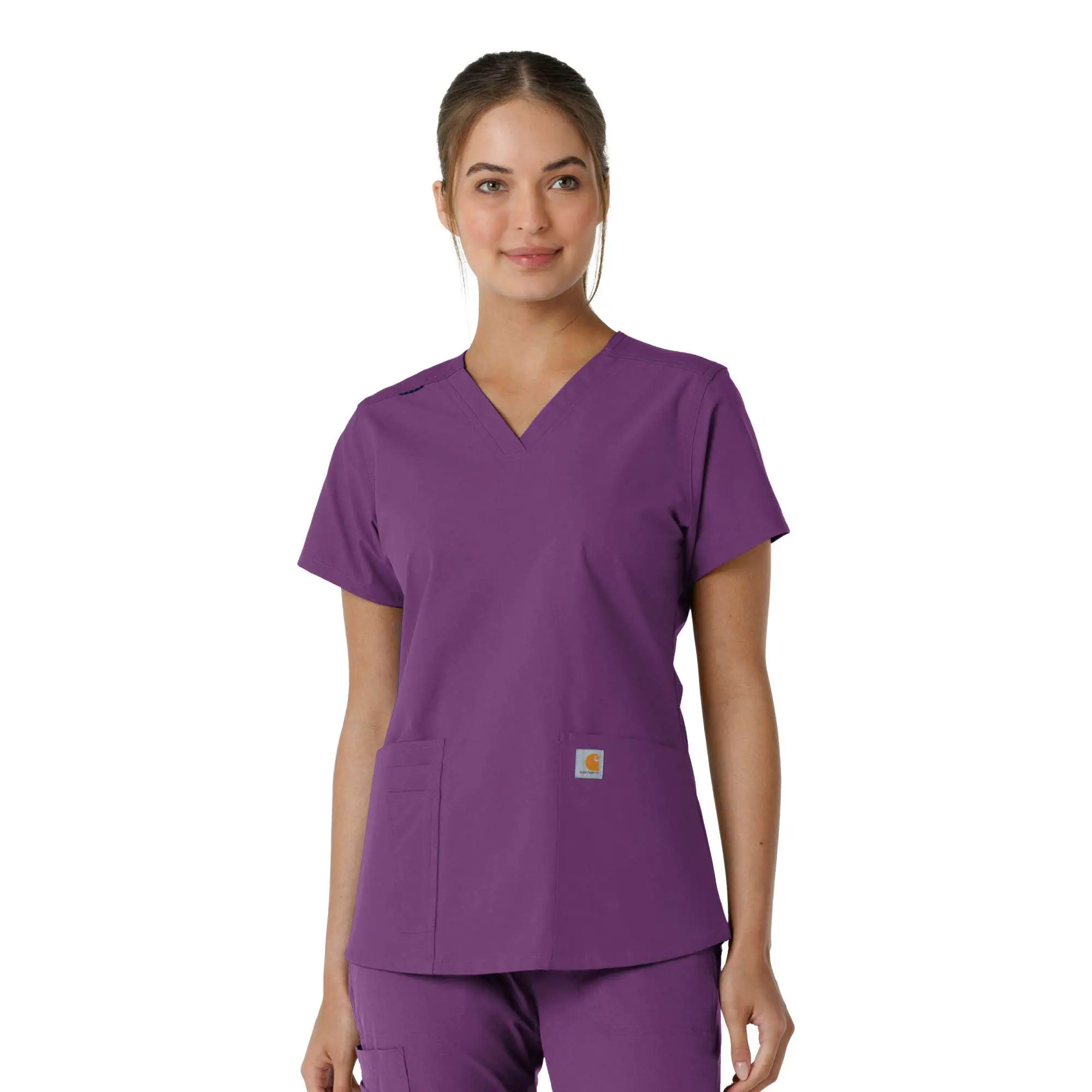 Women's Force Essentials V-Neck Knit Panel Scrub Top