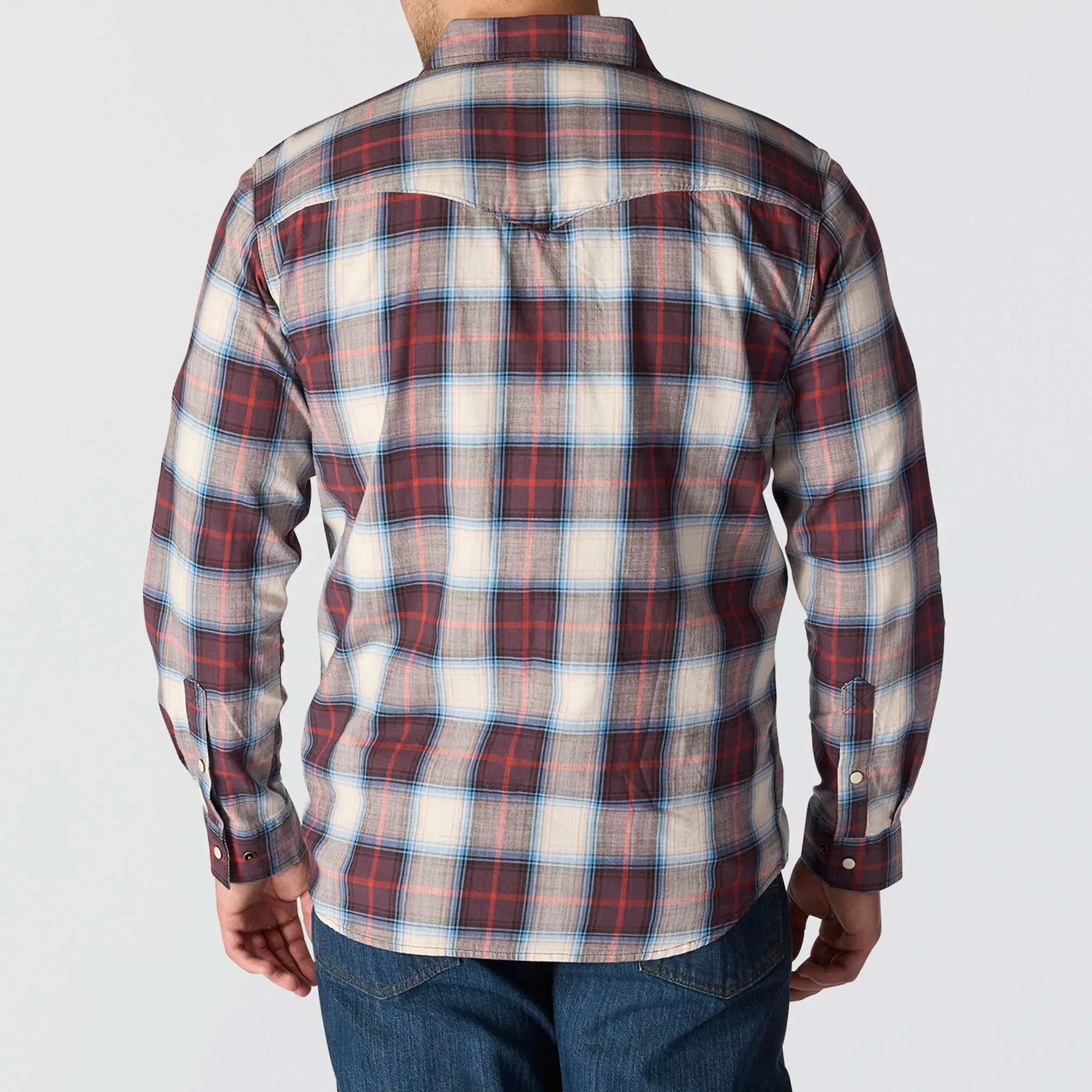 Montana Rugged Flex™ Relaxed Fit Lightweight Long-Sleeve Snap-Front Plaid Shirt