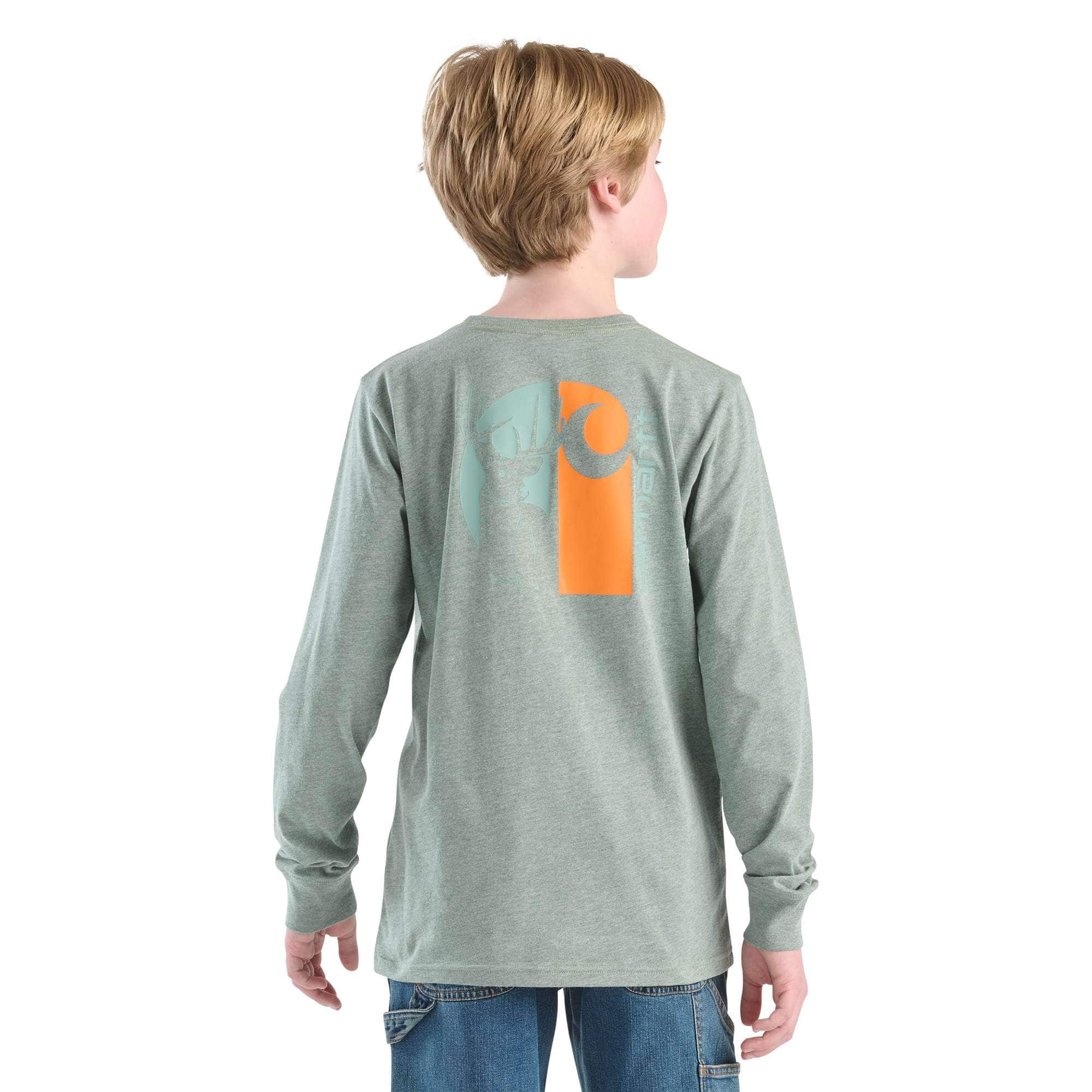 Boys' Long Sleeve Deer "C" Pocket T-Shirt (Child/Youth)