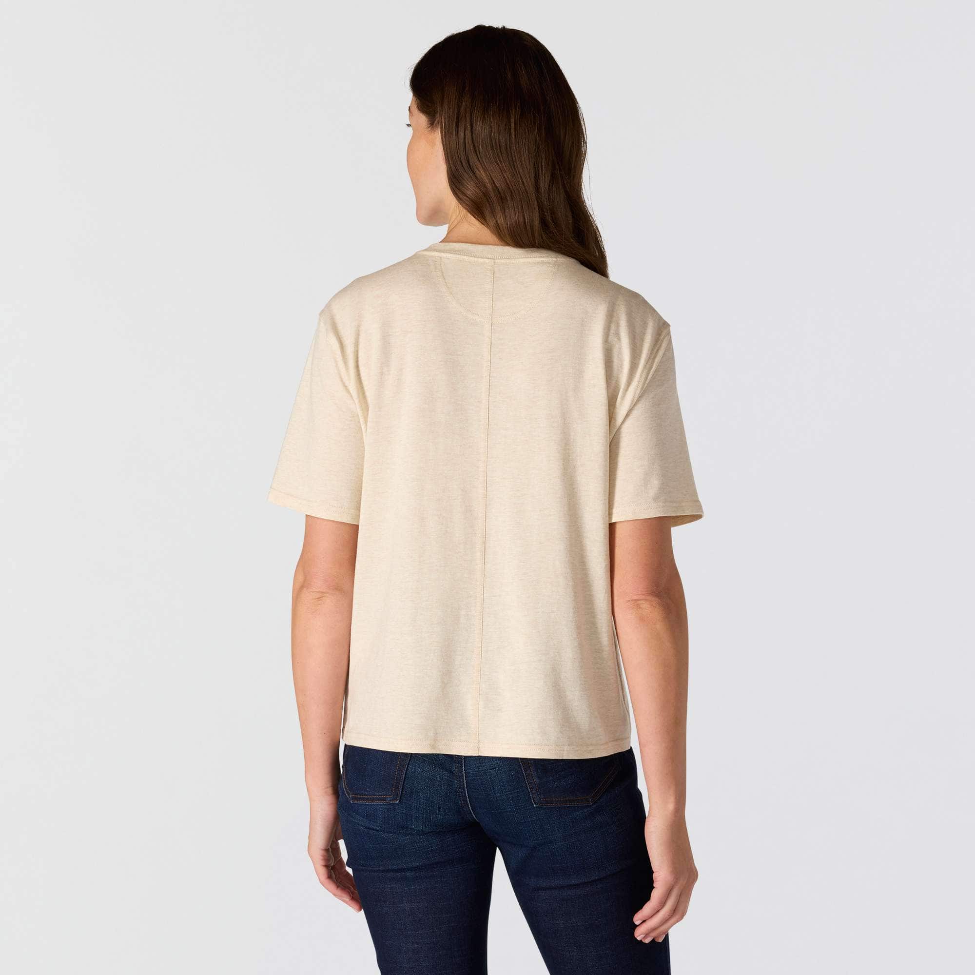 TENCEL™ Fiber Series Loose Fit Short-Sleeve Flower Pocket T-Shirt